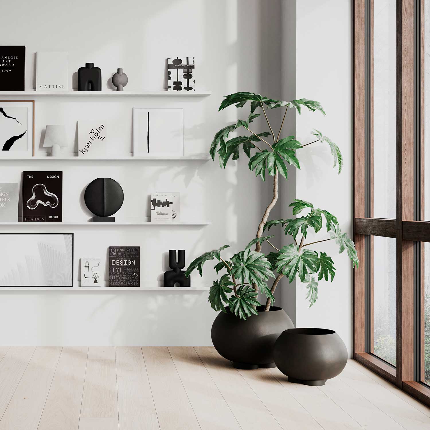 URCHIN - Grand pot de fleur design d'extérieur en béton fibré