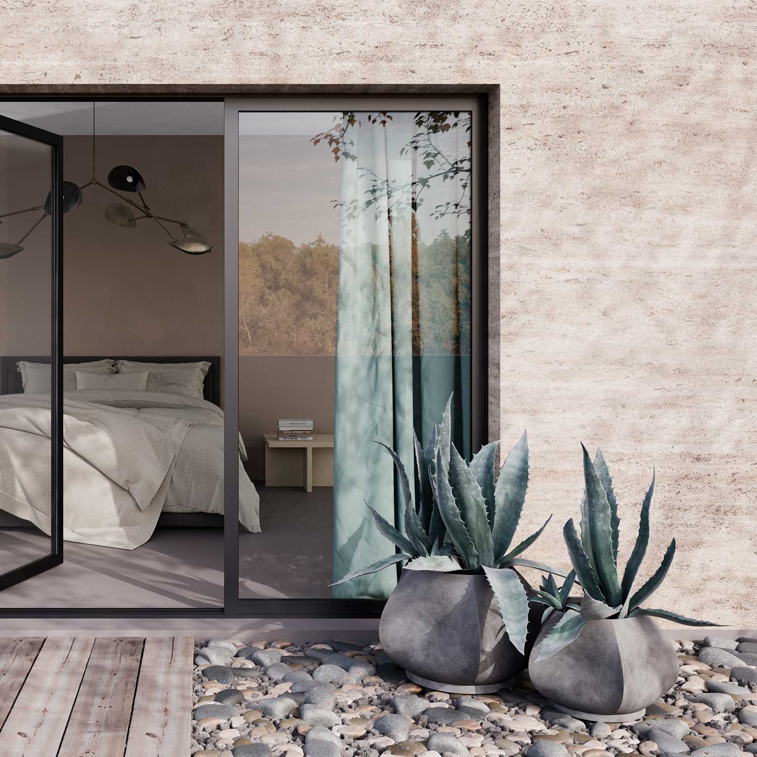 ARKET - Pot de fleur extérieur xxl design en béton fibré