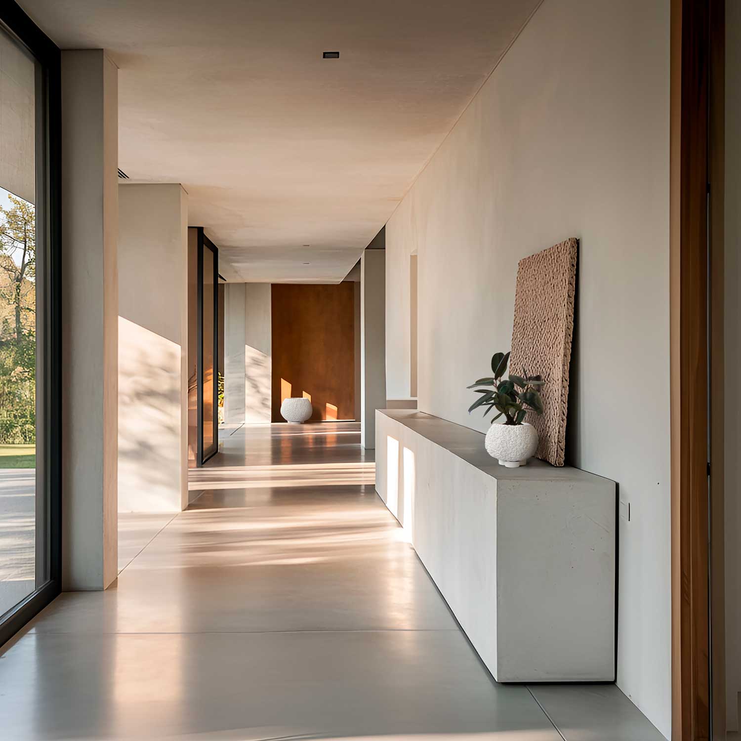 URCHIN - Grand pot de fleur design d'extérieur en béton fibré