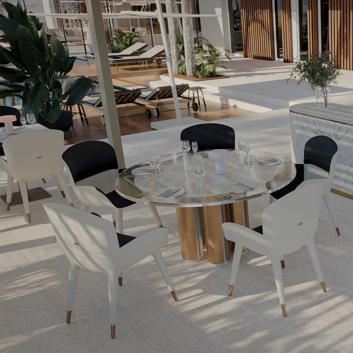 ELEANOR Dining Armchair - Chaise d'extérieur haut de gamme personnalisable