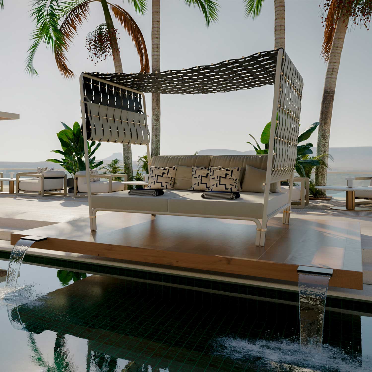 GUBUK Daybed - Lit de jour d'extérieur haut de gamme personnalisable