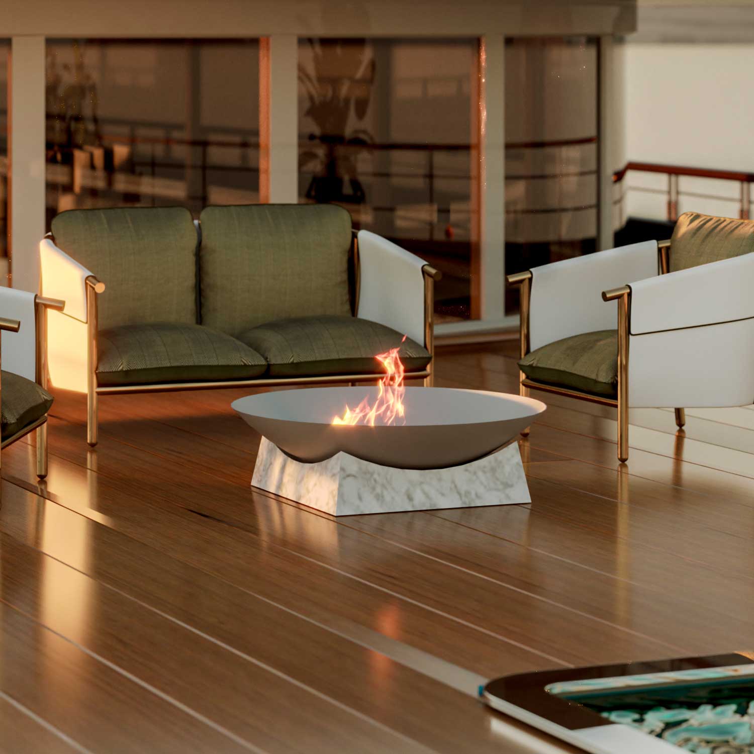 FLAMA - Foyer d'extérieur haut de gamme personnalisable