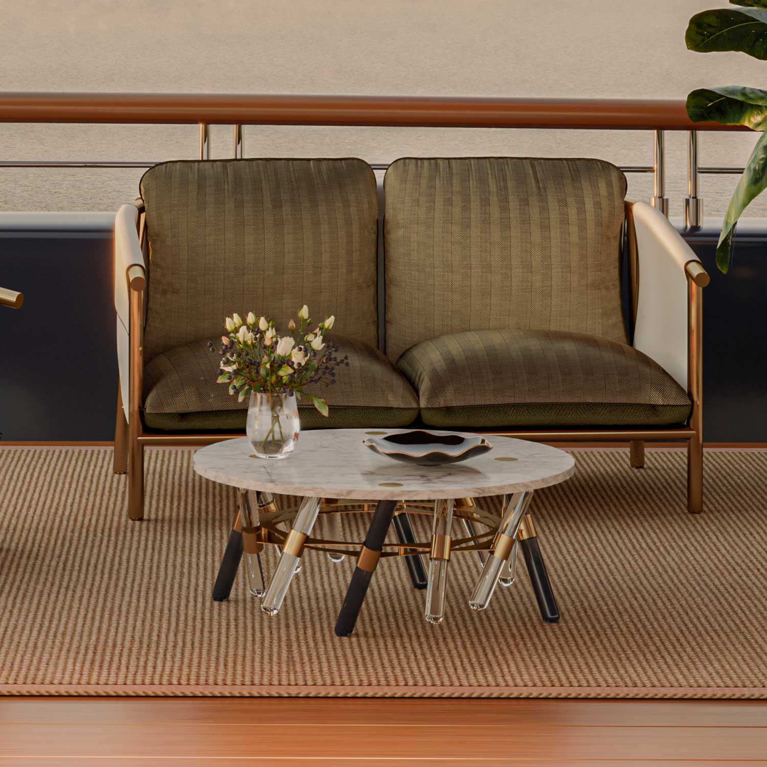 HOUDINI Coffee Table - Table basse d'extérieur haut de gamme personnalisable