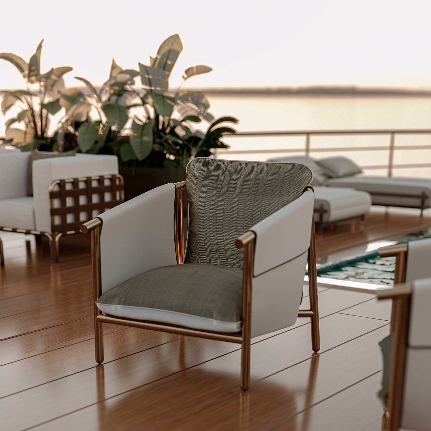 CÉLINE Armchair - Fauteuil d'extérieur haut de gamme personnalisable