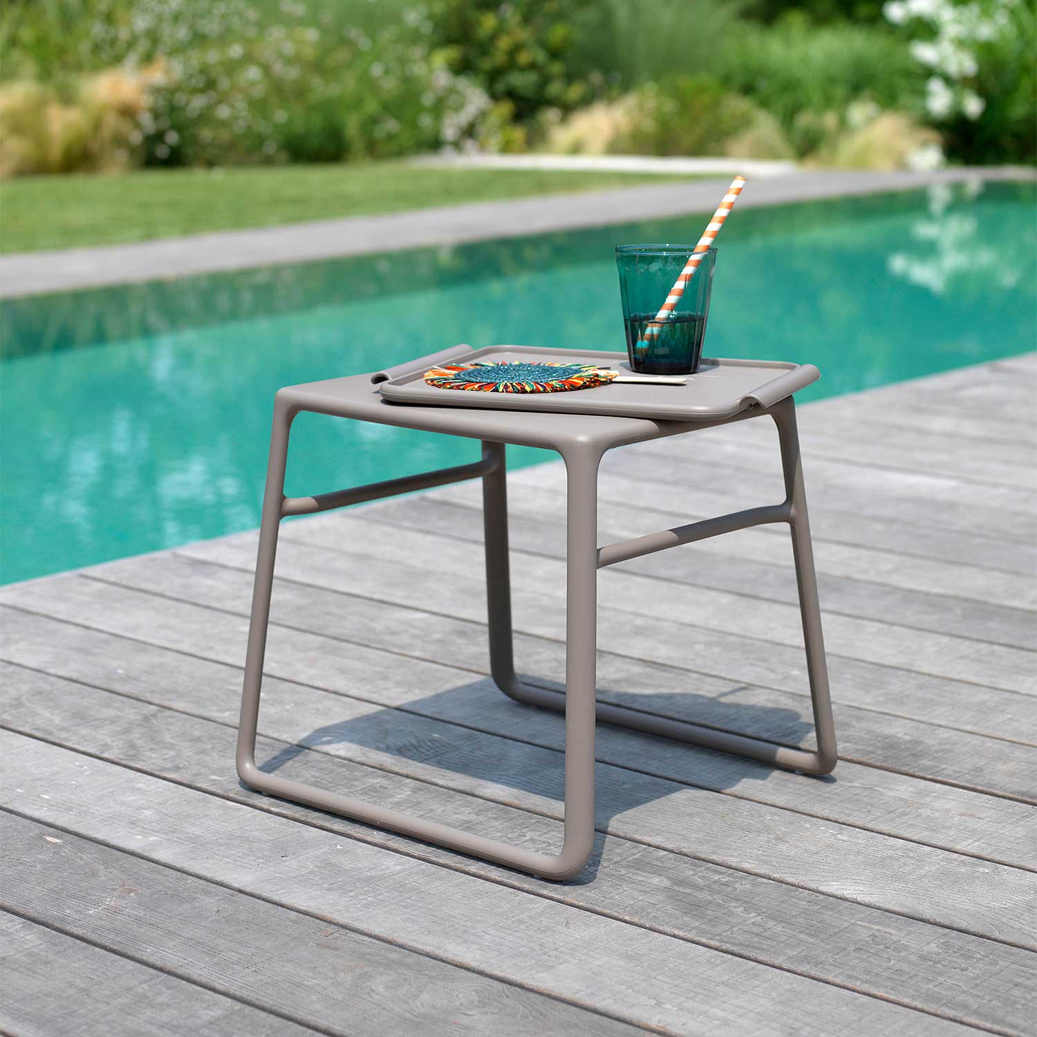 POP - Table d'appoint extérieur avec plateau extractible