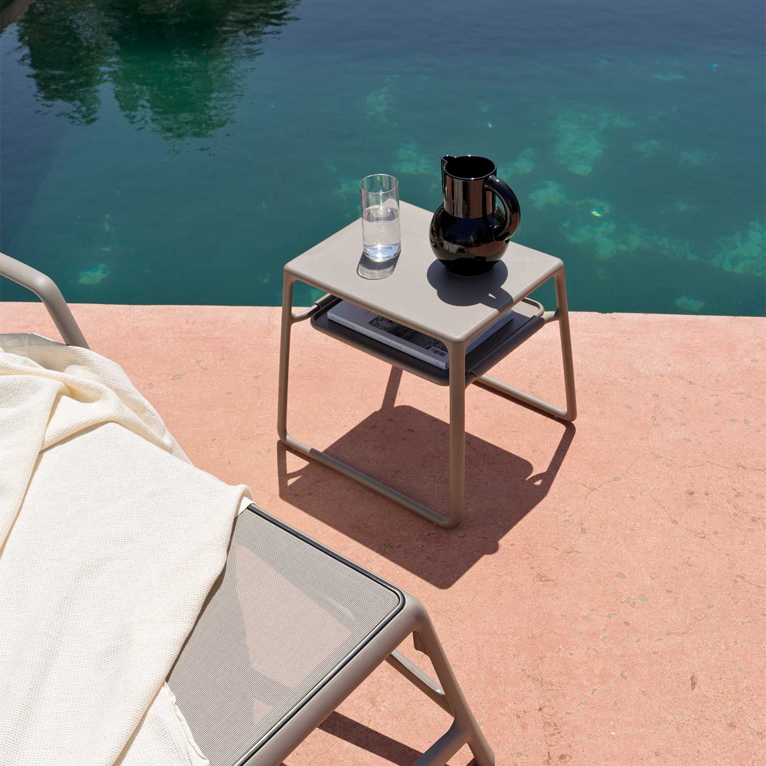 POP - Table d'appoint extérieur avec plateau extractible