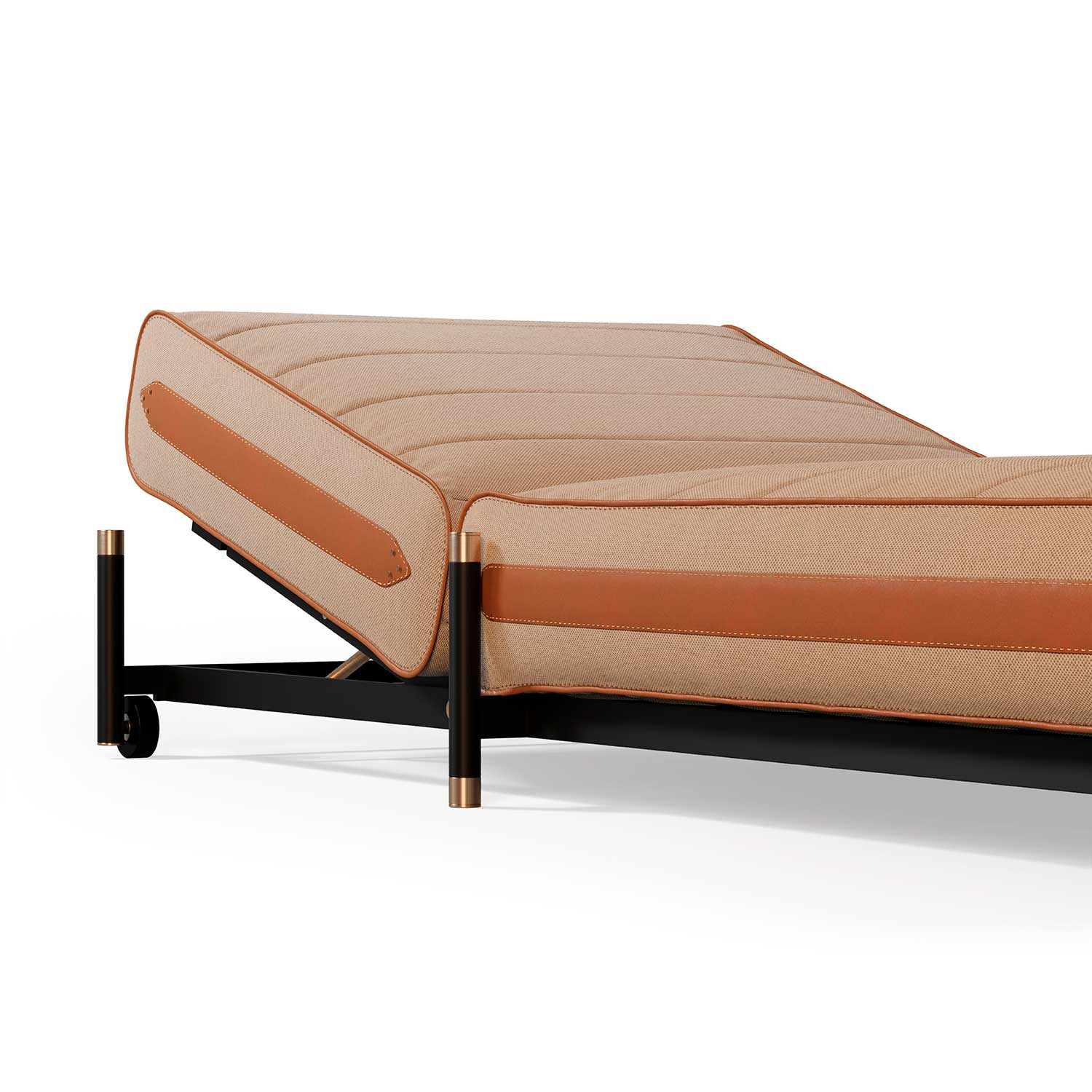 VOGUE Sunbed - Transat haut de gamme cuir ou tissu personnalisable