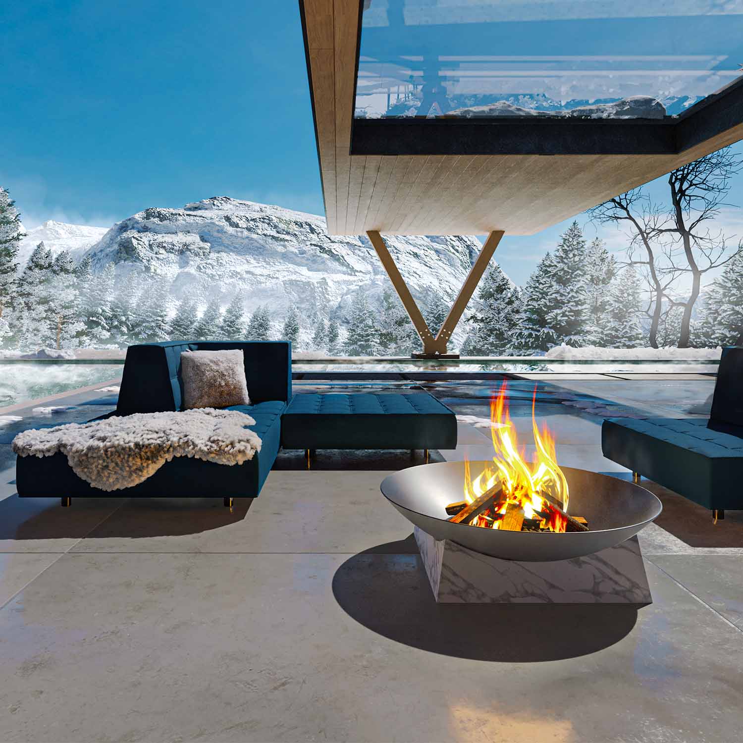 FLAMA - Foyer d'extérieur haut de gamme personnalisable