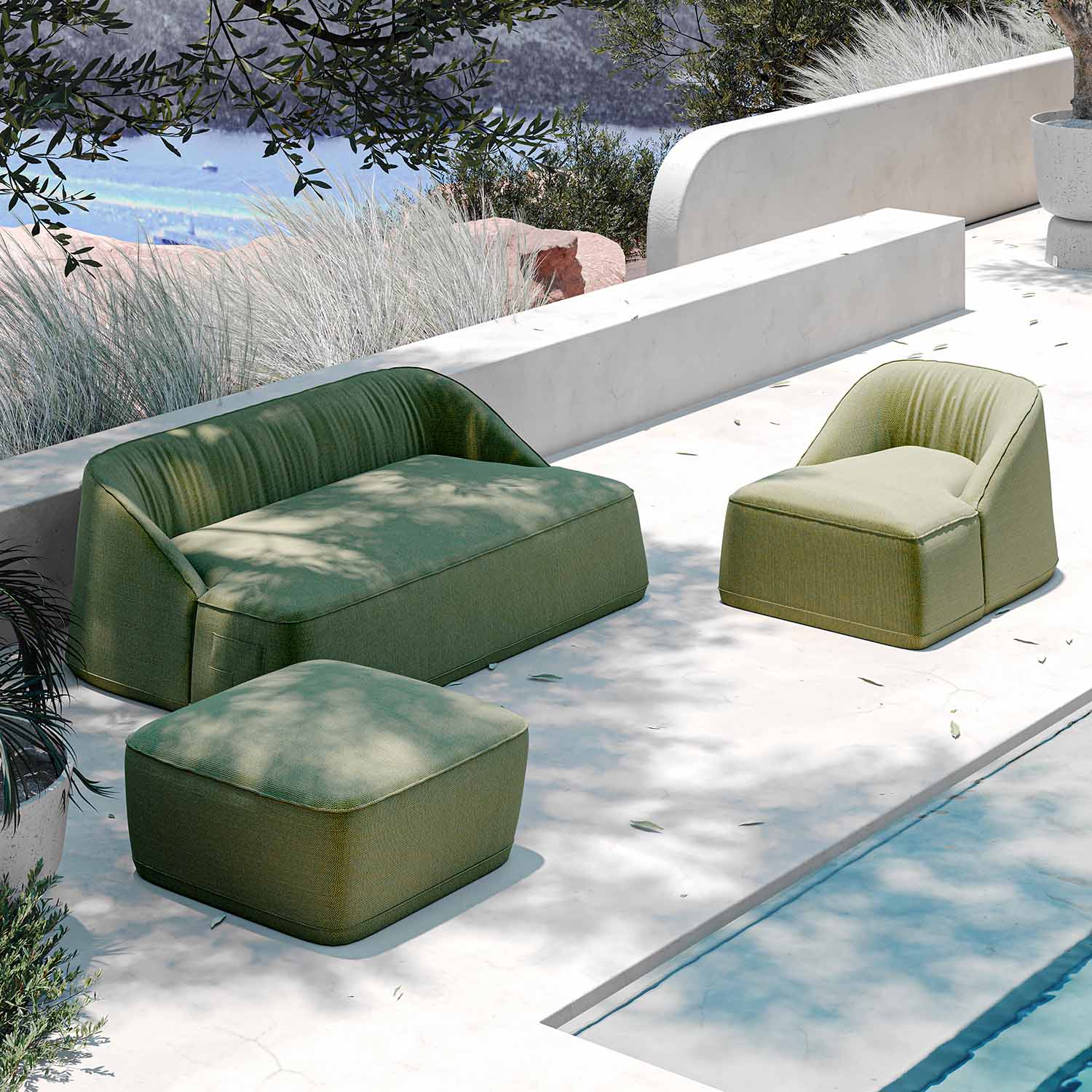 FLOW Pouf - Pouf d'extérieur haut de gamme personnalisable