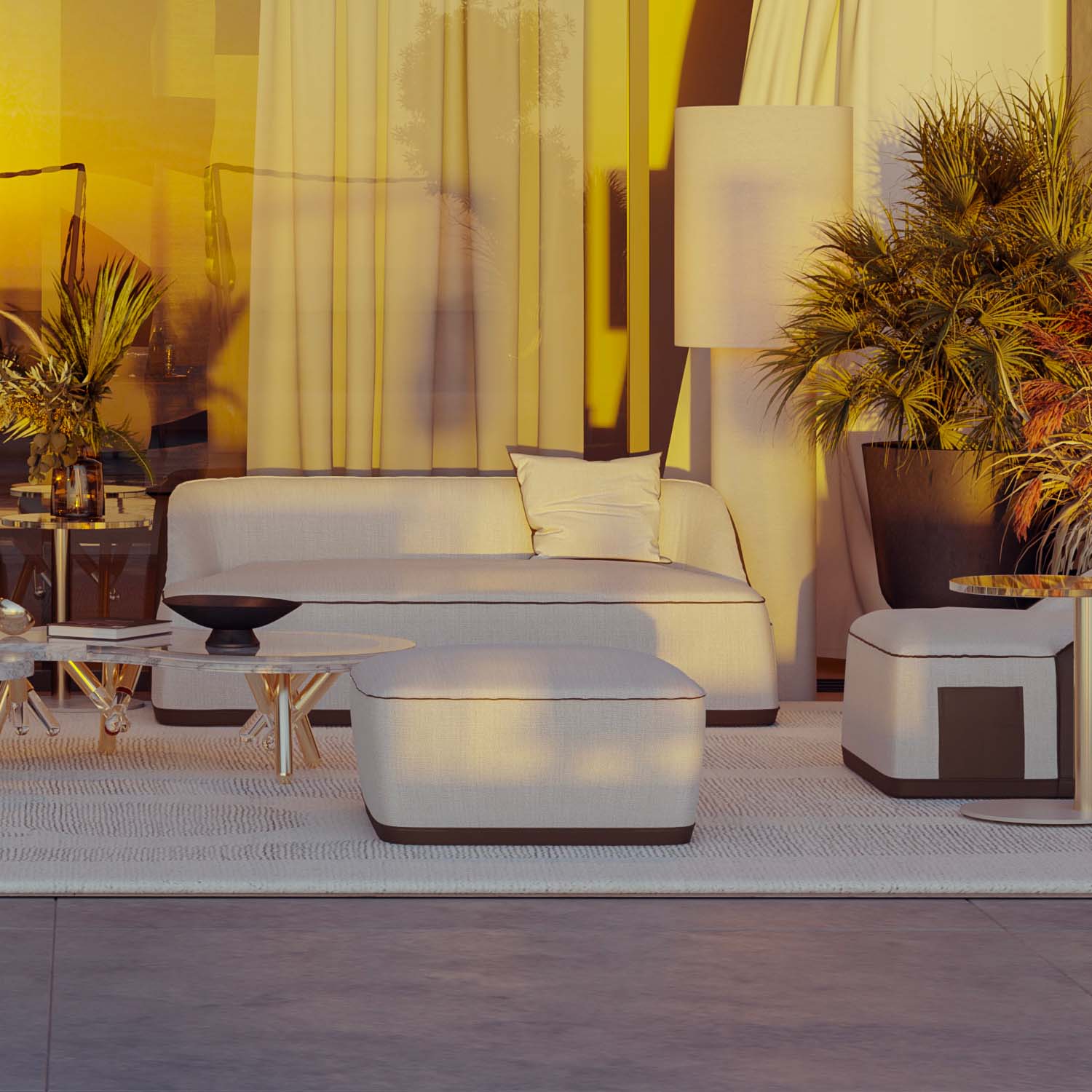 FLOW Pouf - Pouf d'extérieur haut de gamme personnalisable