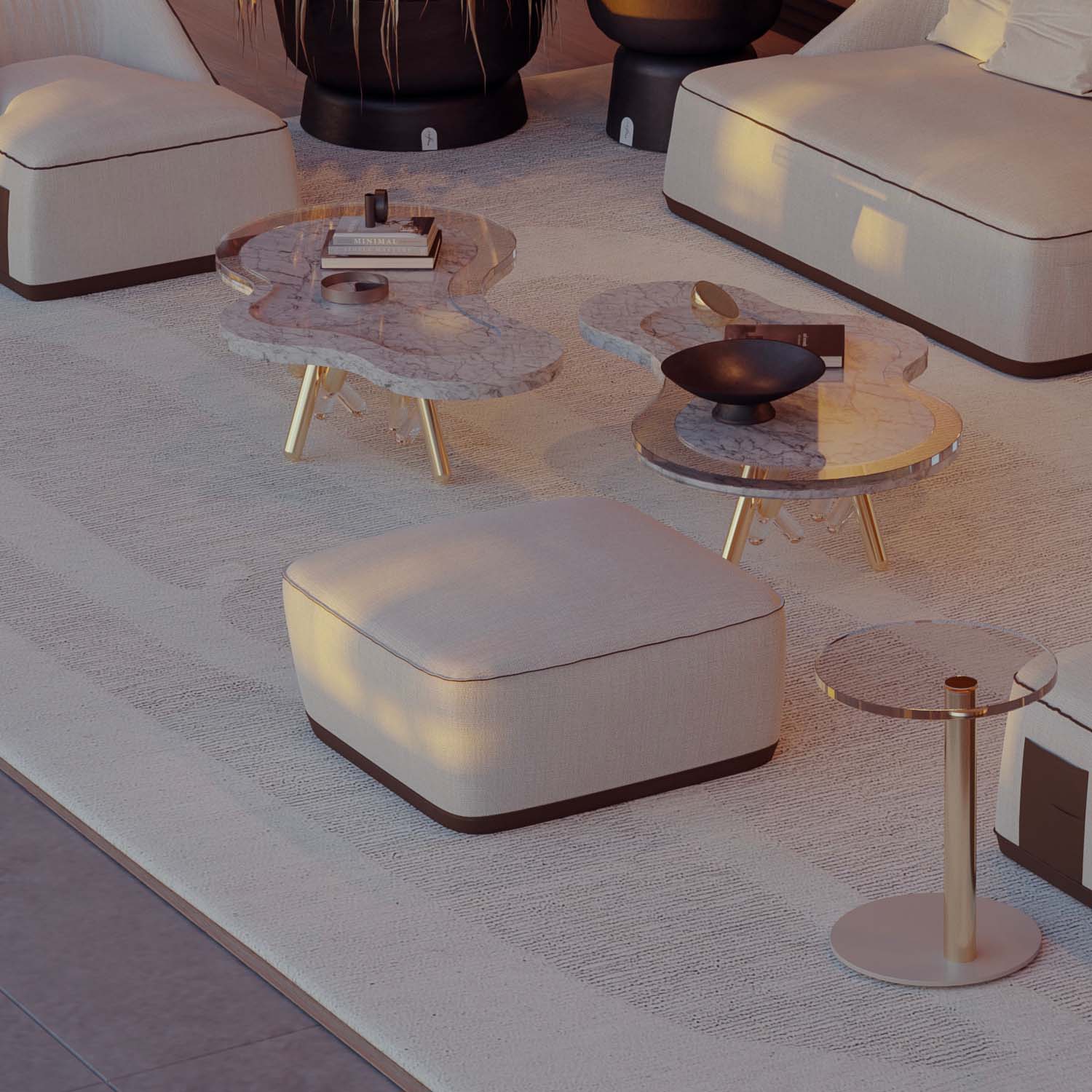 FLOW Pouf - Pouf d'extérieur haut de gamme personnalisable