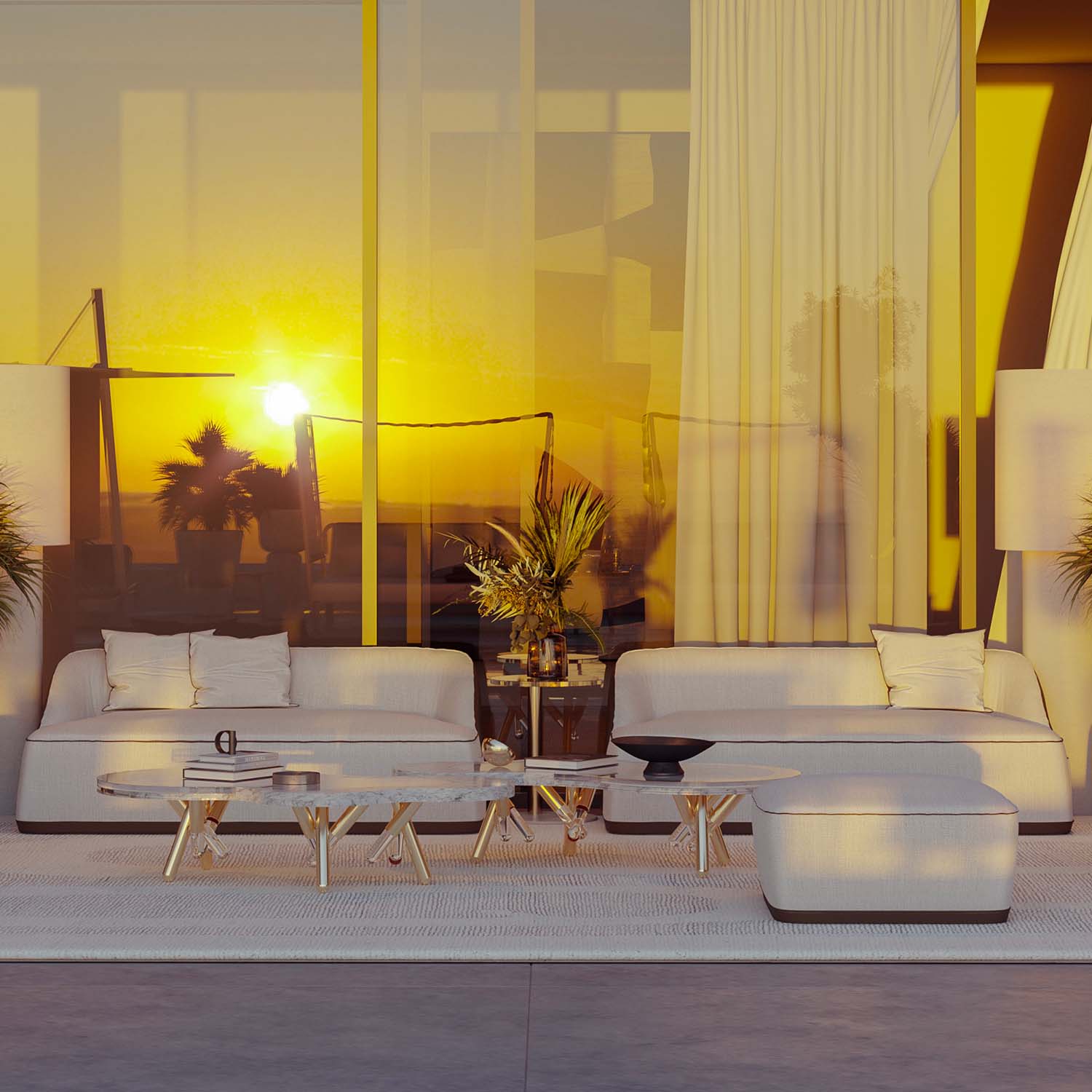 FLOW Sofa - Canapé d'extérieur en mousse haut de gamme personnalisable