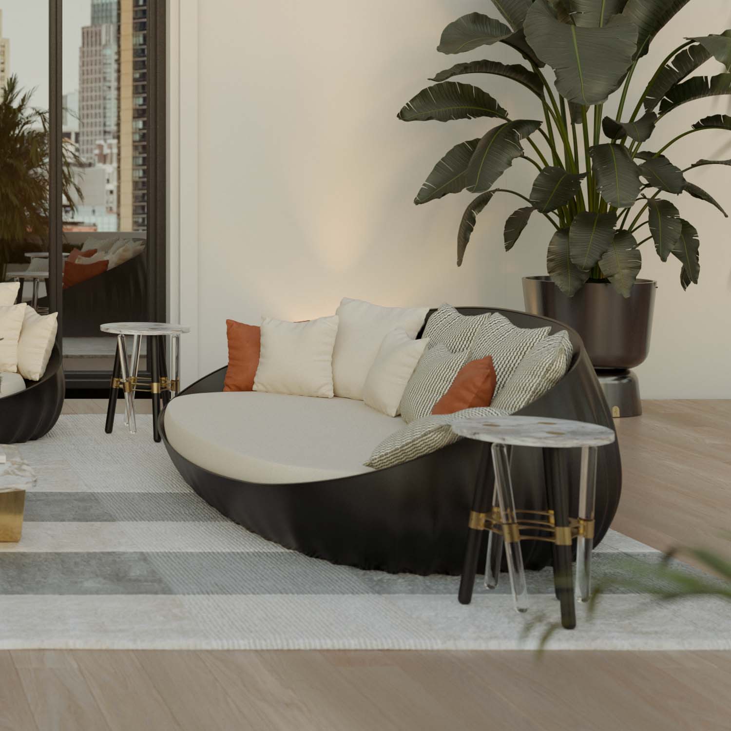 HOUDINI Side Table - Table d'appoint d'extérieur haut de gamme personnalisable