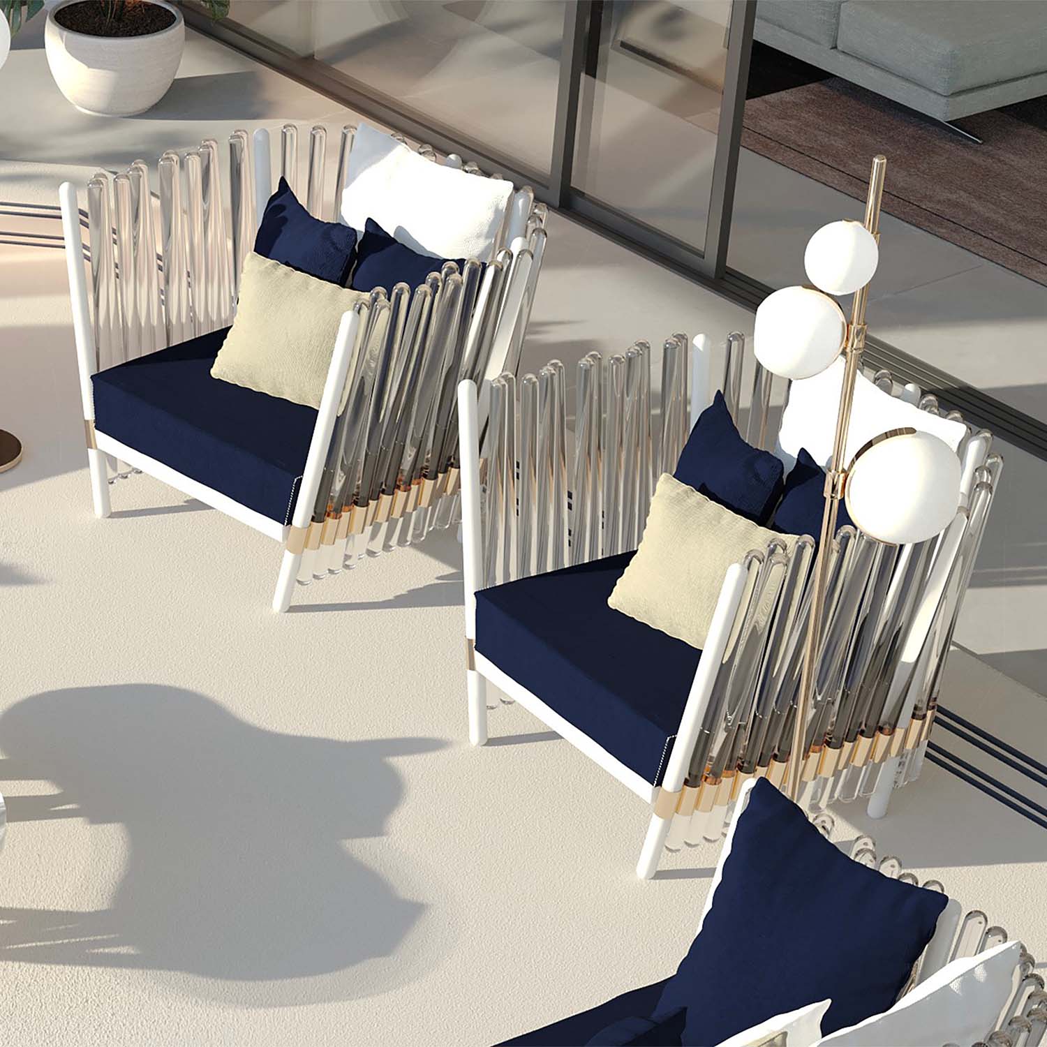 HOUDINI Armchair - Fauteuil d'extérieur design haut de gamme personnalisable