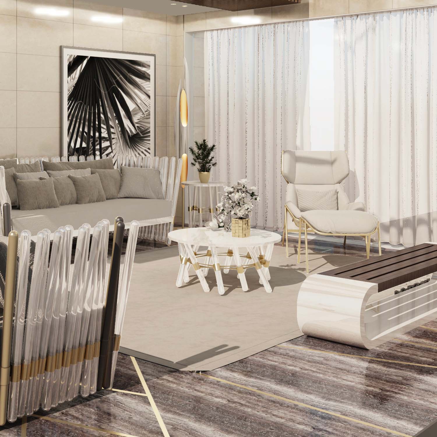 HOUDINI Coffee Table - Table basse d'extérieur haut de gamme personnalisable