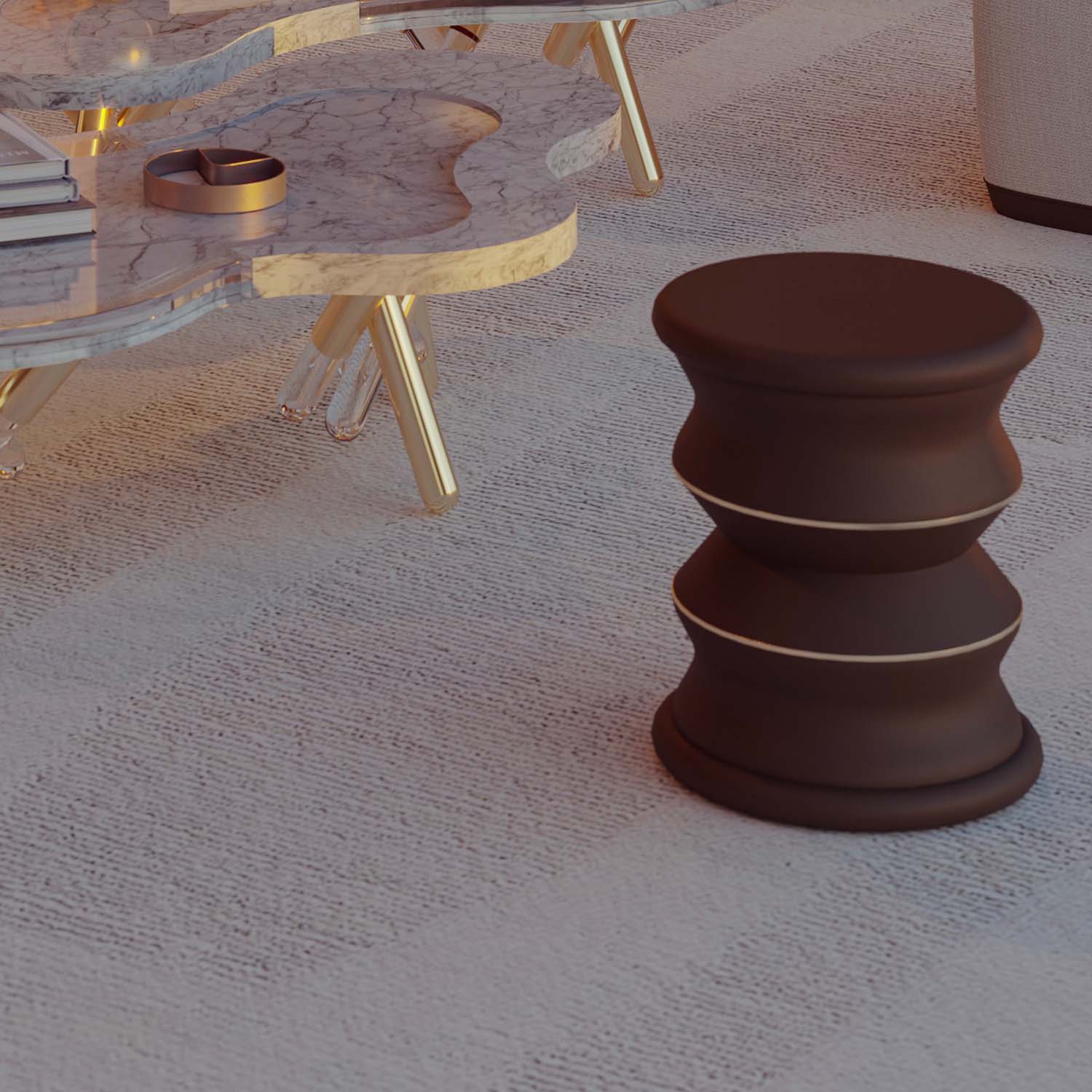 LONIAN Mirror Stool - Tabouret d'extérieur haut de gamme personnalisable