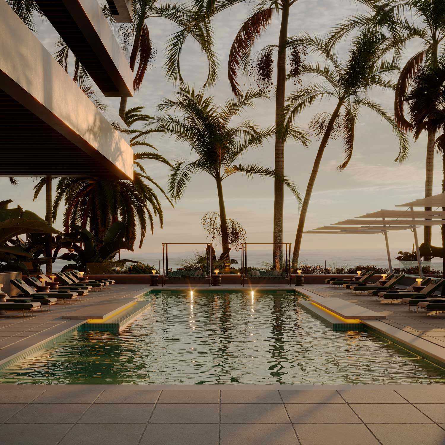 NOA Sunbed - Transat cuir ou tissu haut de gamme personnalisable