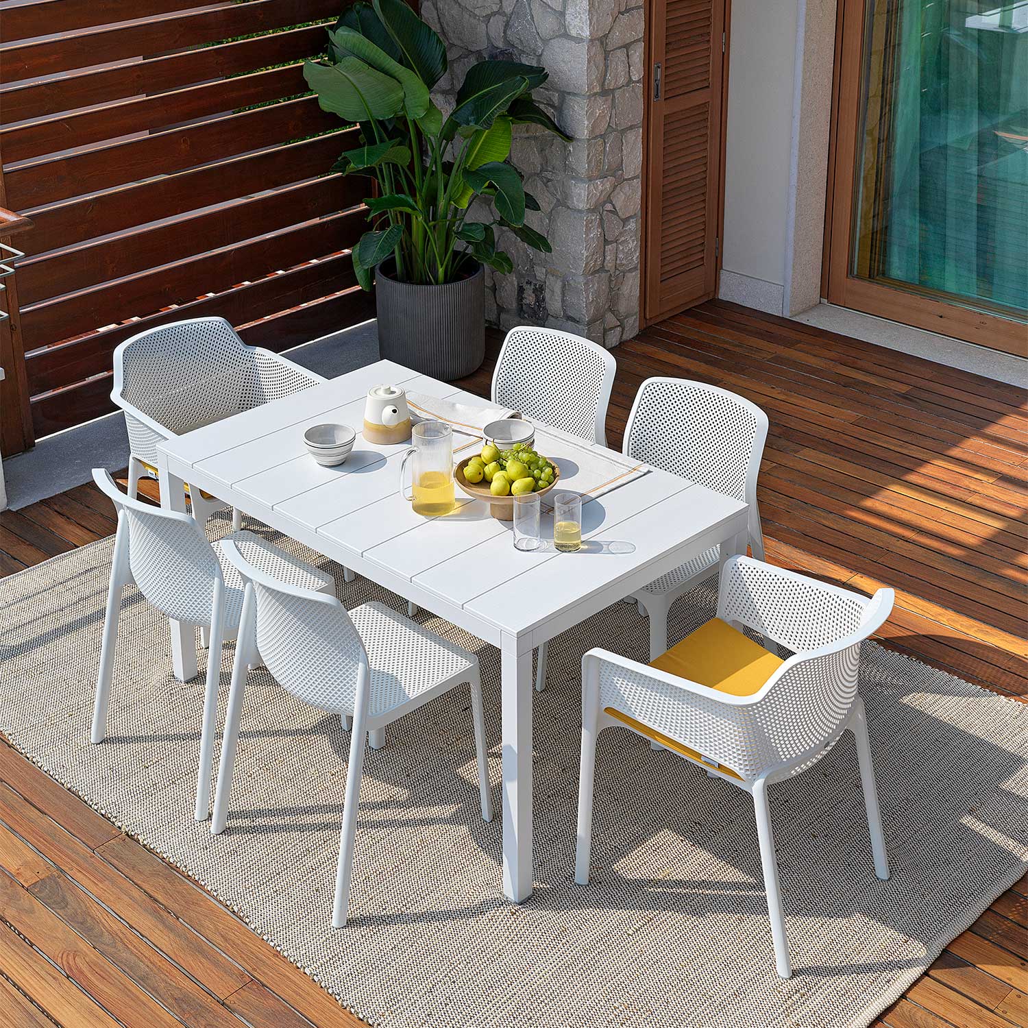 RIO - Table à manger en alu extensible pour 8 à 10 personnes