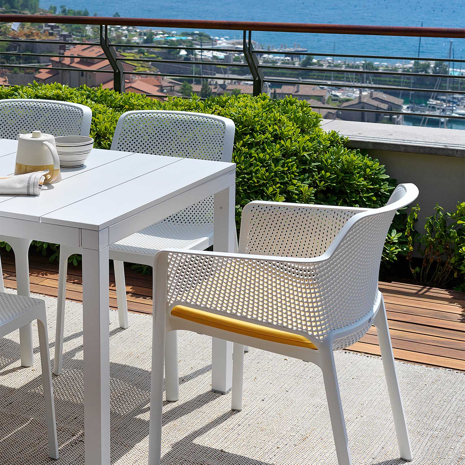 RIO - Table à manger en alu extensible pour 8 à 10 personnes