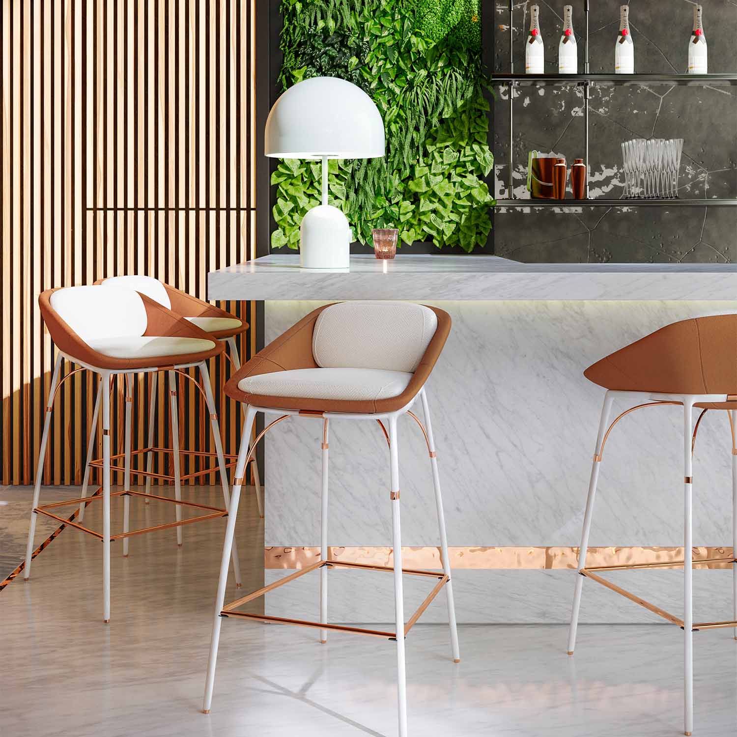 NERO Counter Chair - Chaise haute d'extérieur luxe personnalisable