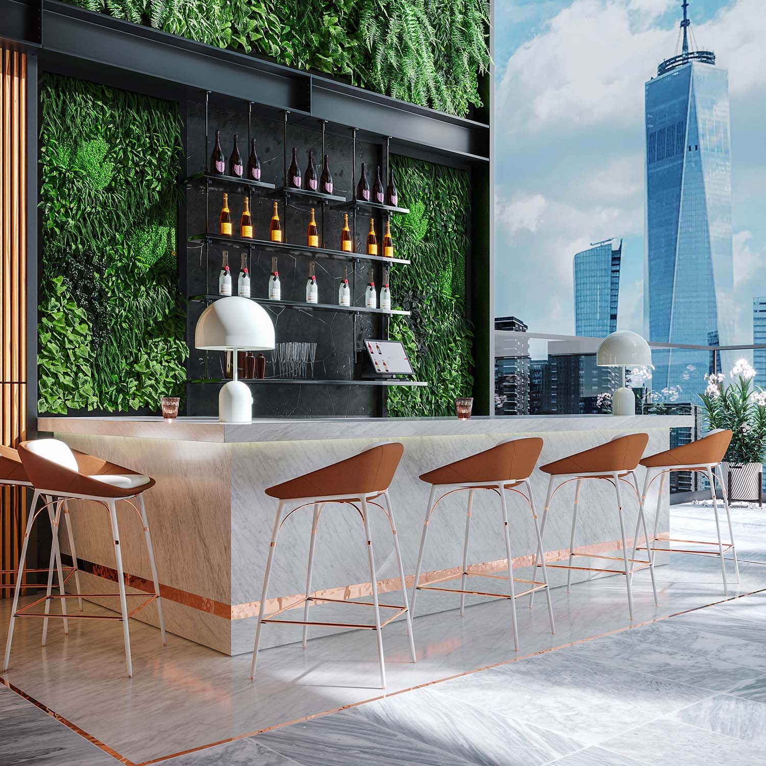 NERO Counter Chair - Chaise haute d'extérieur luxe personnalisable