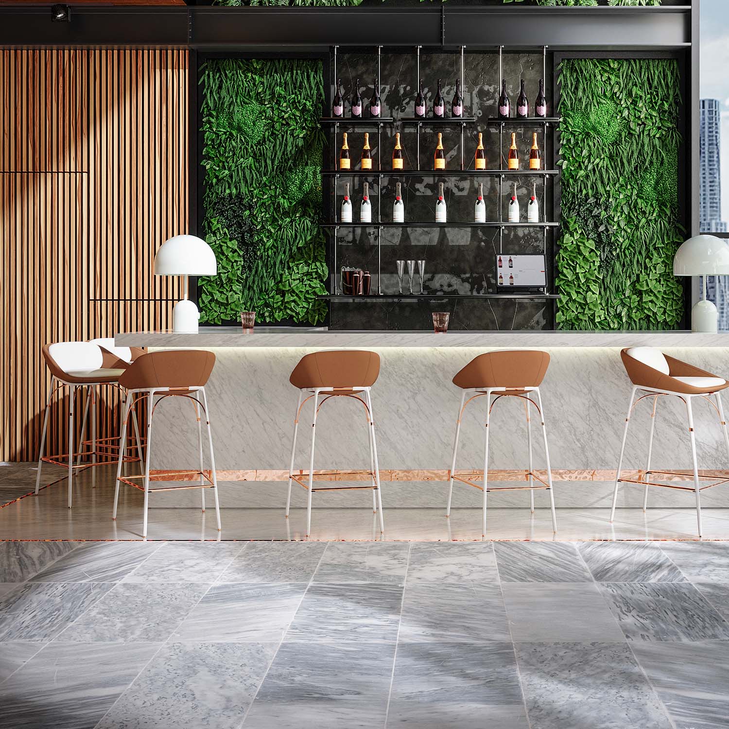 NERO Counter Chair - Chaise haute d'extérieur luxe personnalisable