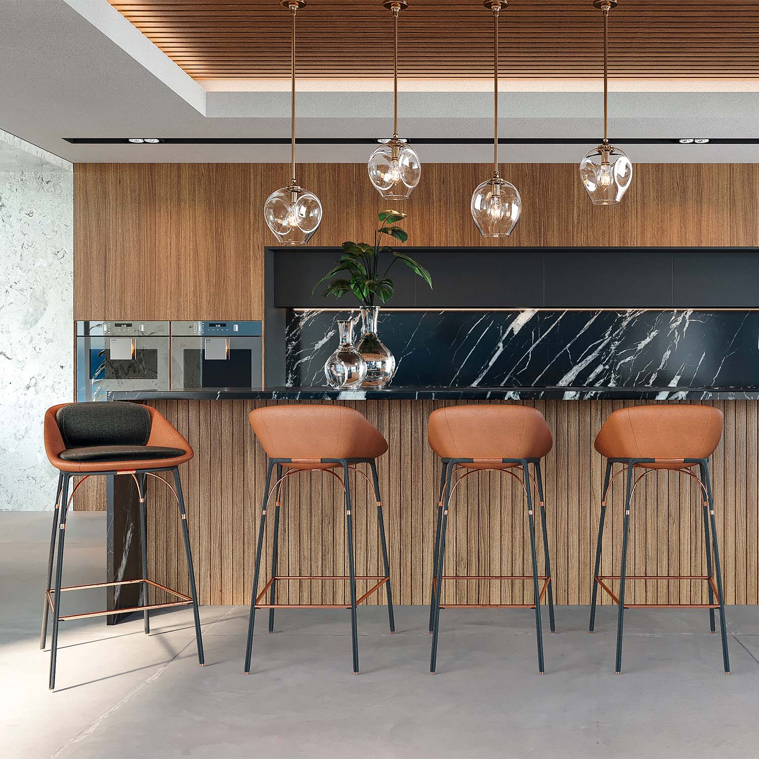 NERO Counter Chair - Chaise haute d'extérieur luxe personnalisable