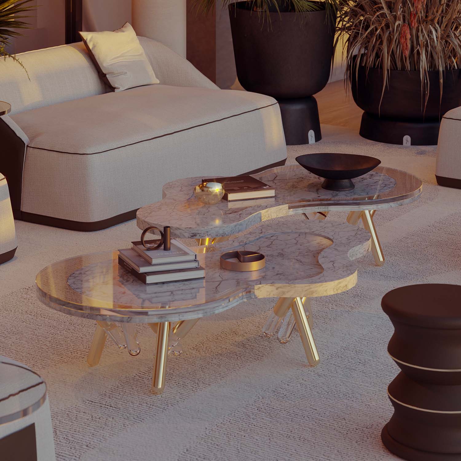 NESS Coffee Table - Table basse d'extérieur haut de gamme personnalisable