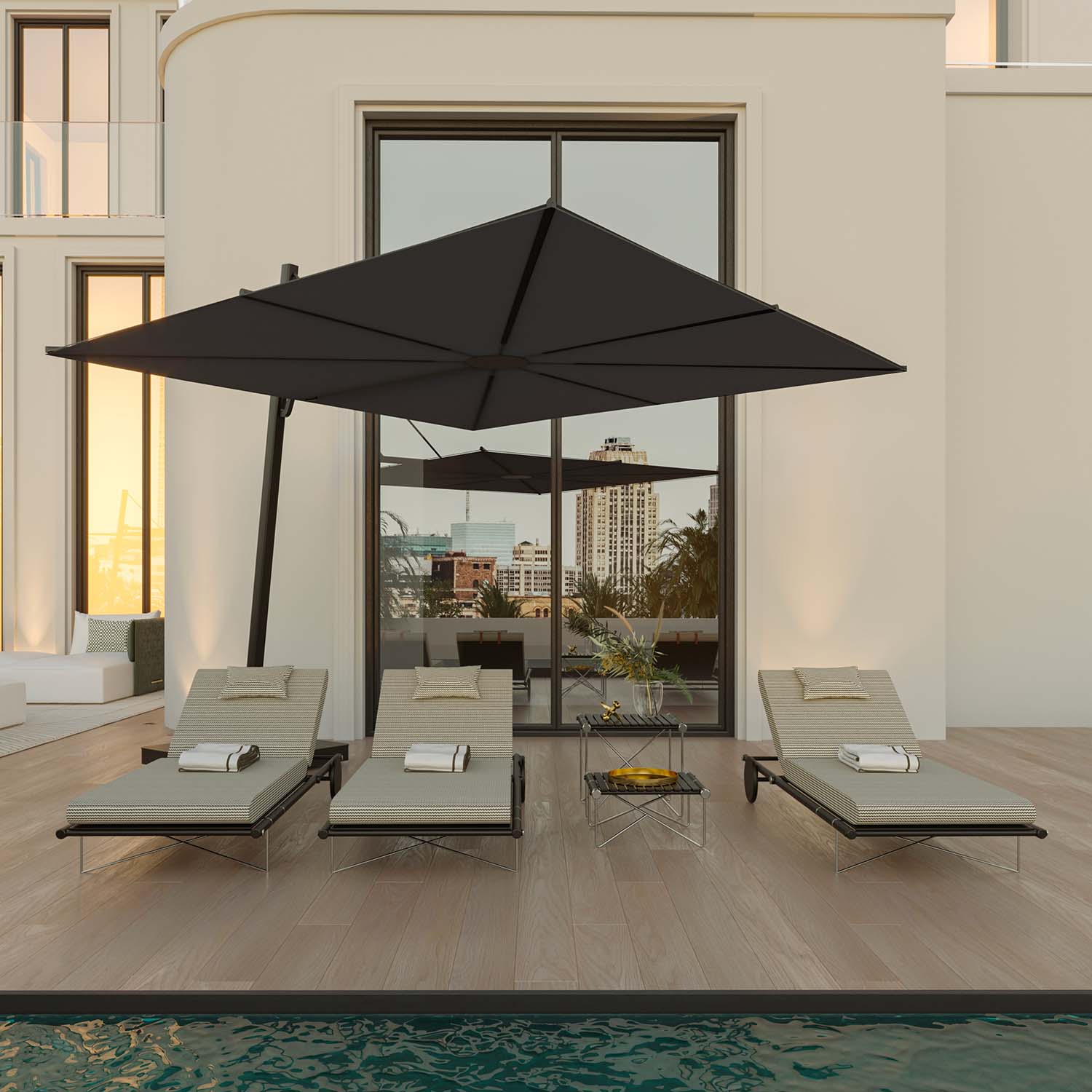 NOA Sunbed - Transat cuir ou tissu haut de gamme personnalisable