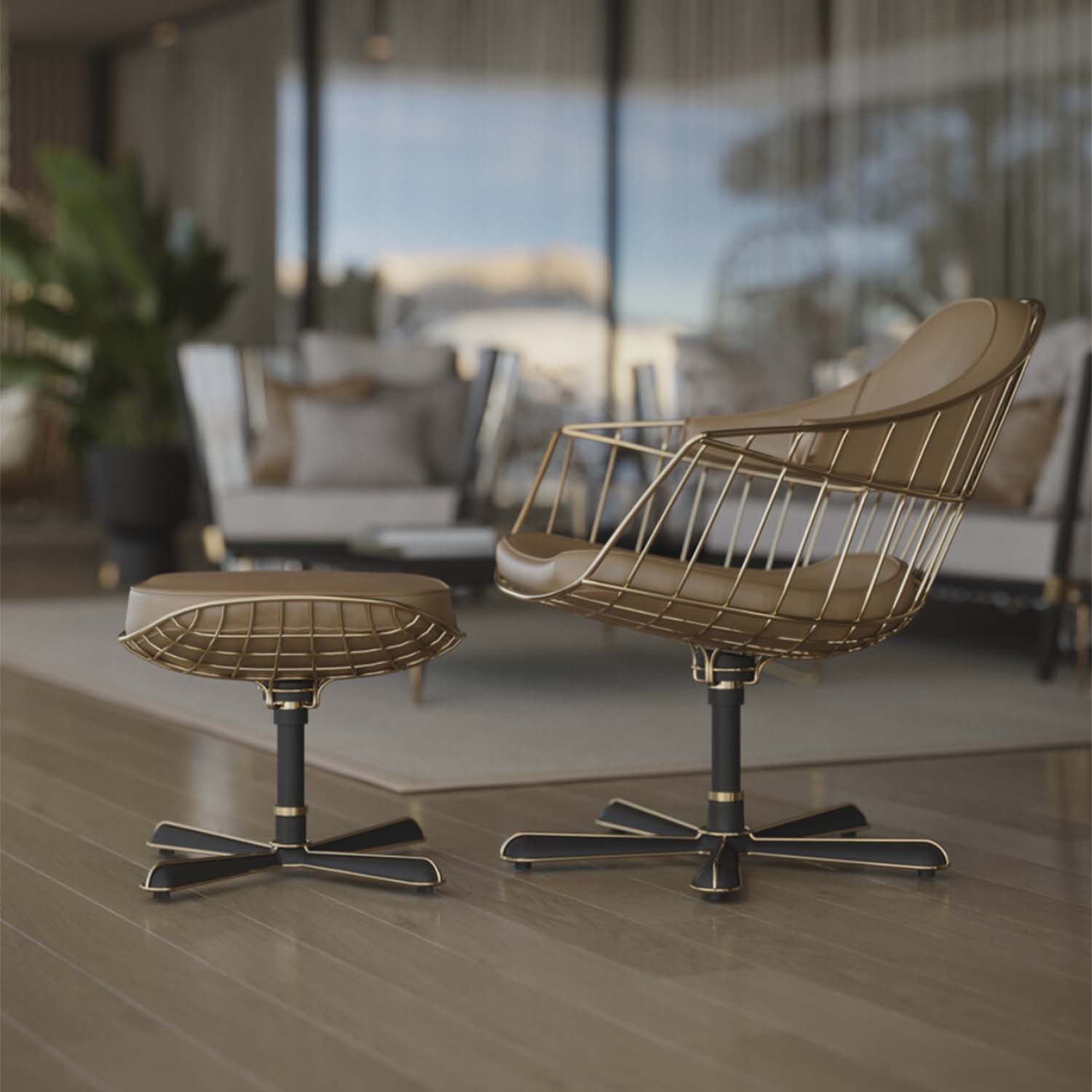 NODO Lounge Armchair - Fauteuil d'extérieur haut de gamme personnalisable