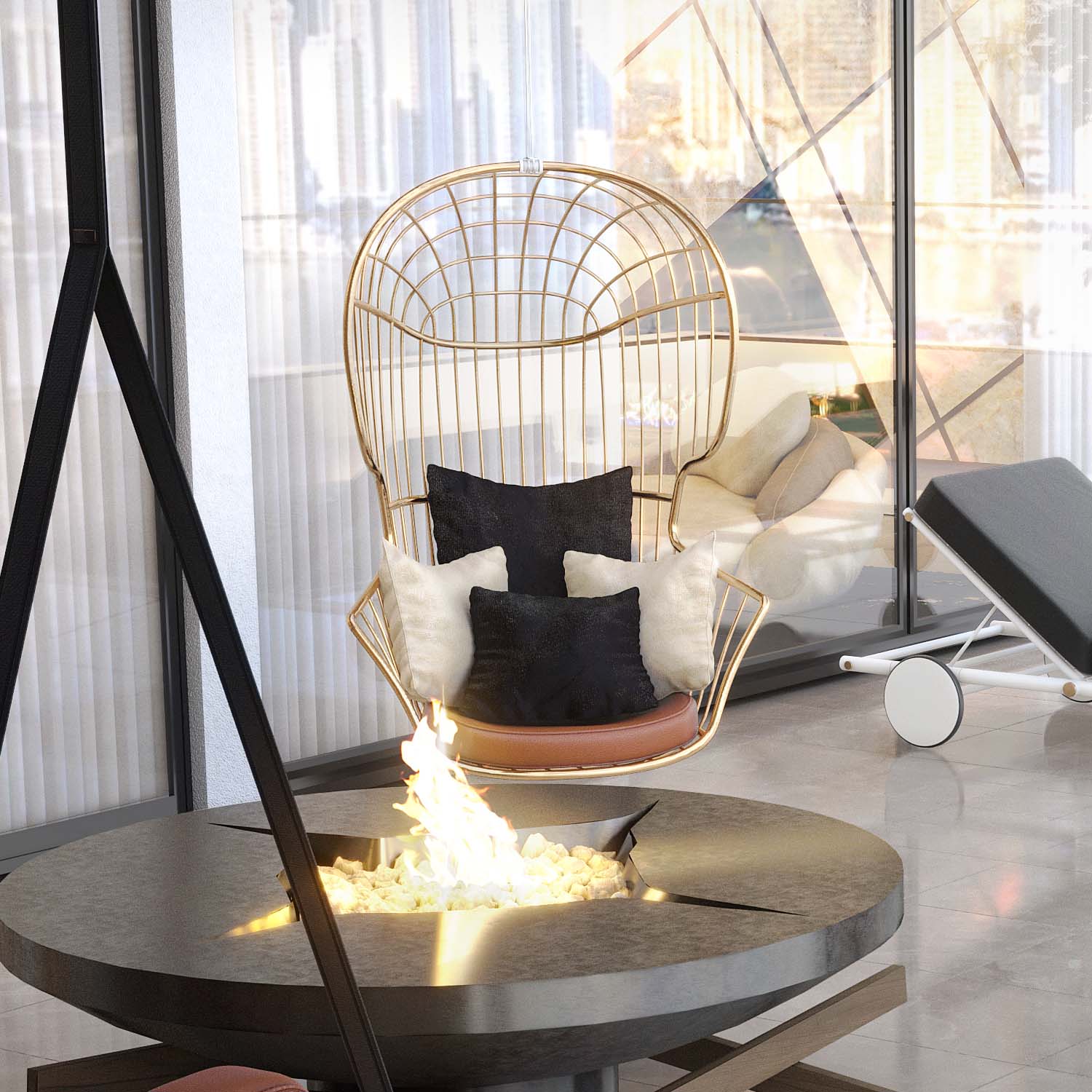 NODO Hanging Armchair - Fauteuil suspendu d'extérieur personnalisable