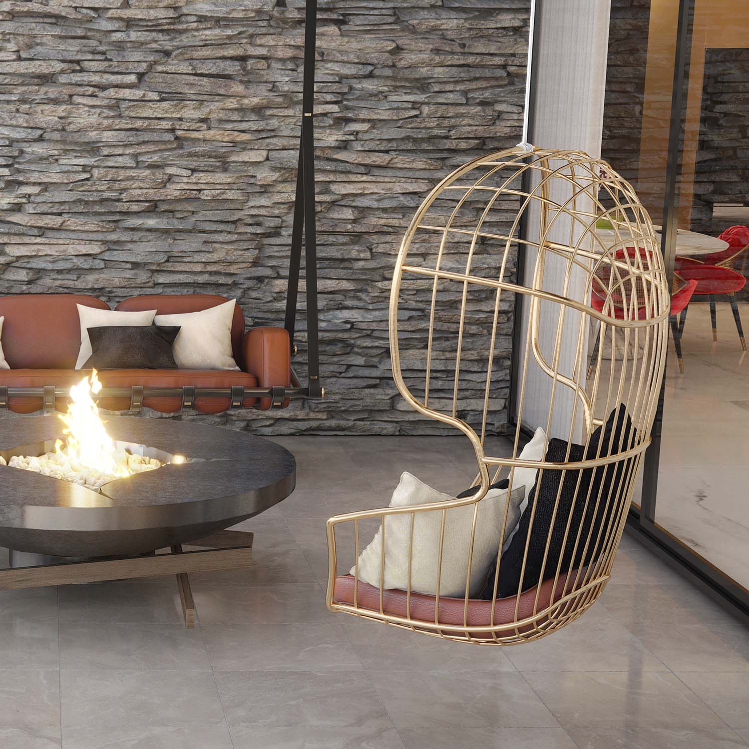 NODO Hanging Armchair - Fauteuil suspendu d'extérieur personnalisable