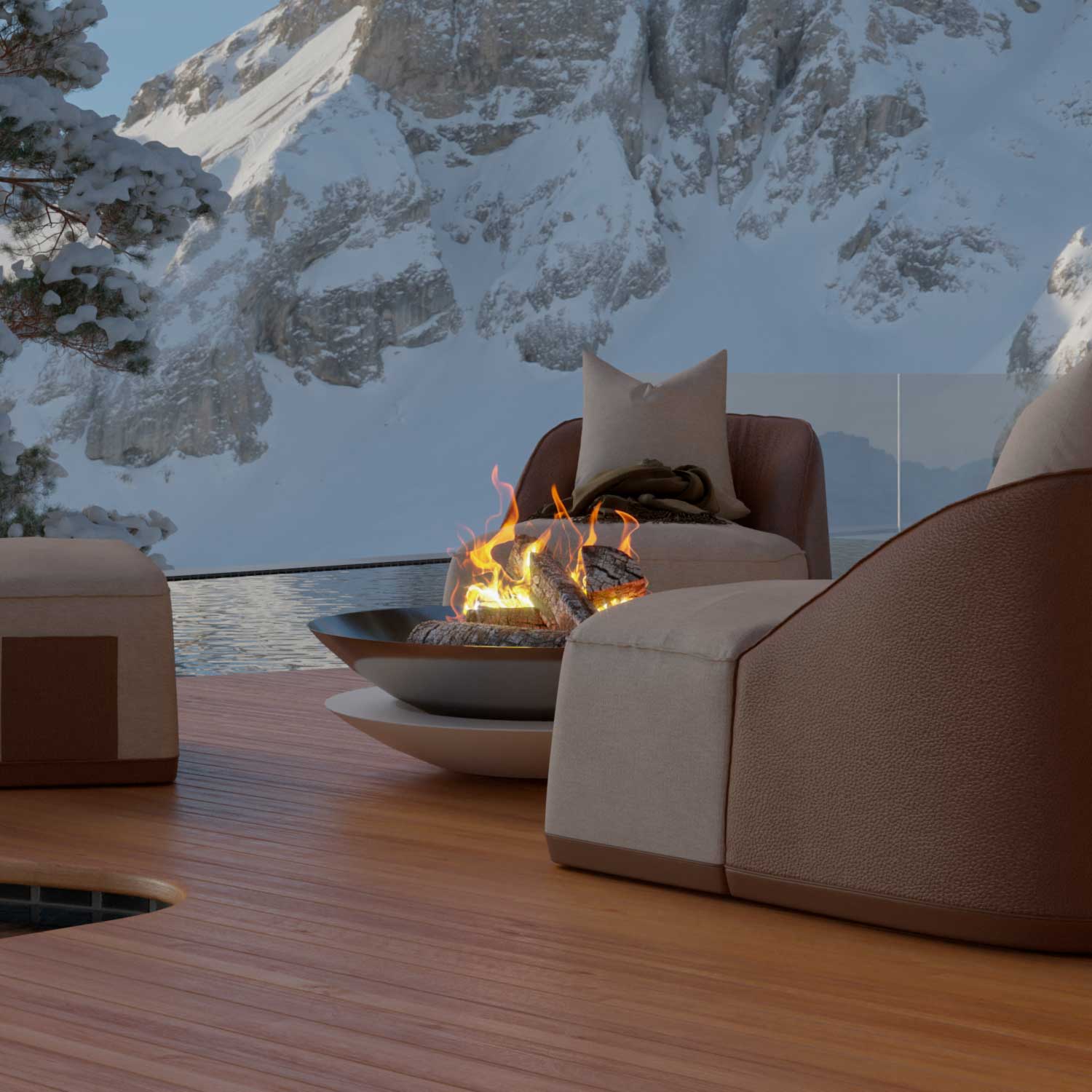 SPHERE - Braséro design haut de gamme personnalisable