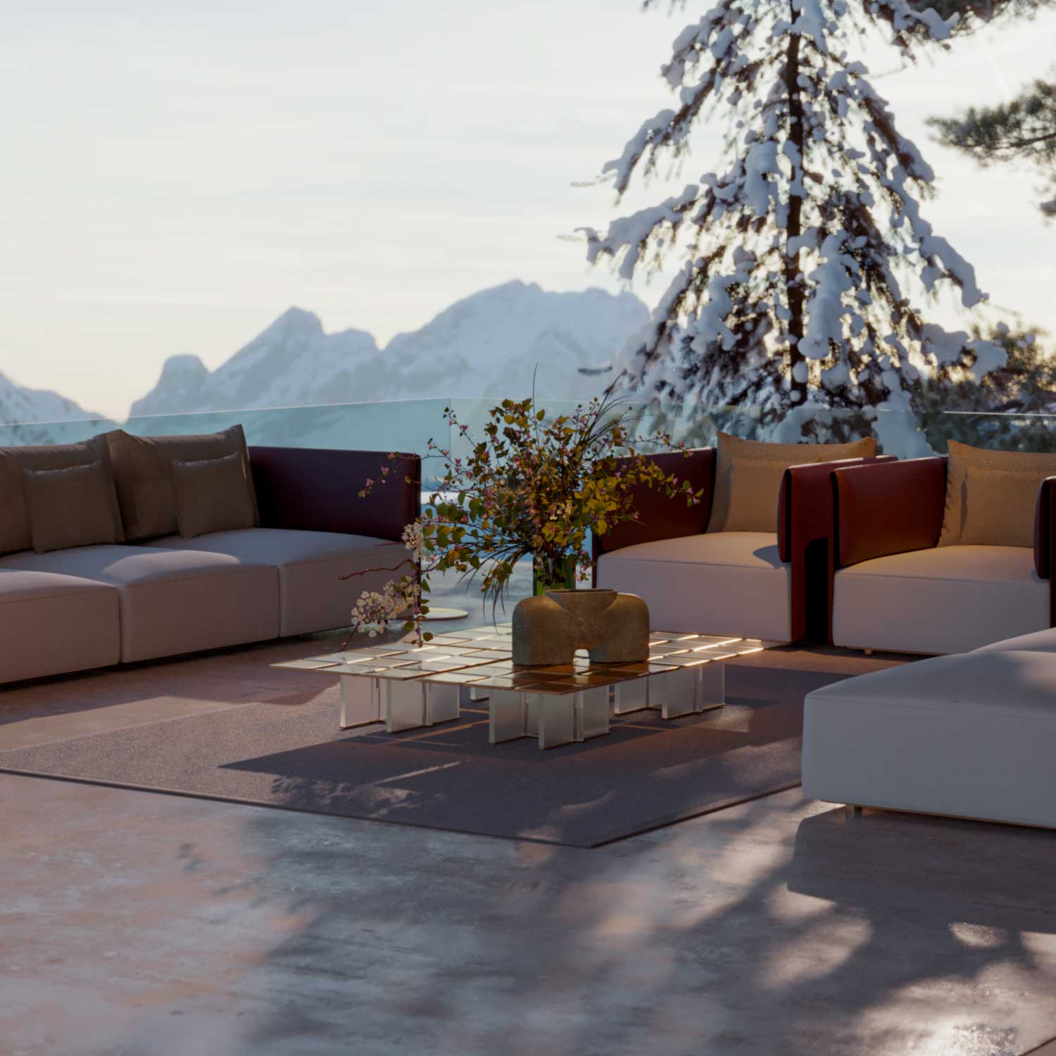 MO Coffee Table - Table basse d'extérieur haut de gamme personnalisable