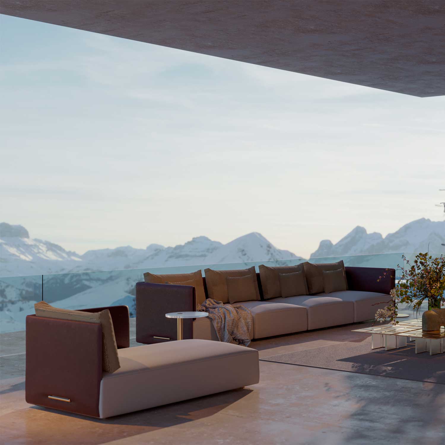 NOMAD Modular - Canapé d'extérieur modulable haut de gamme personnalisable