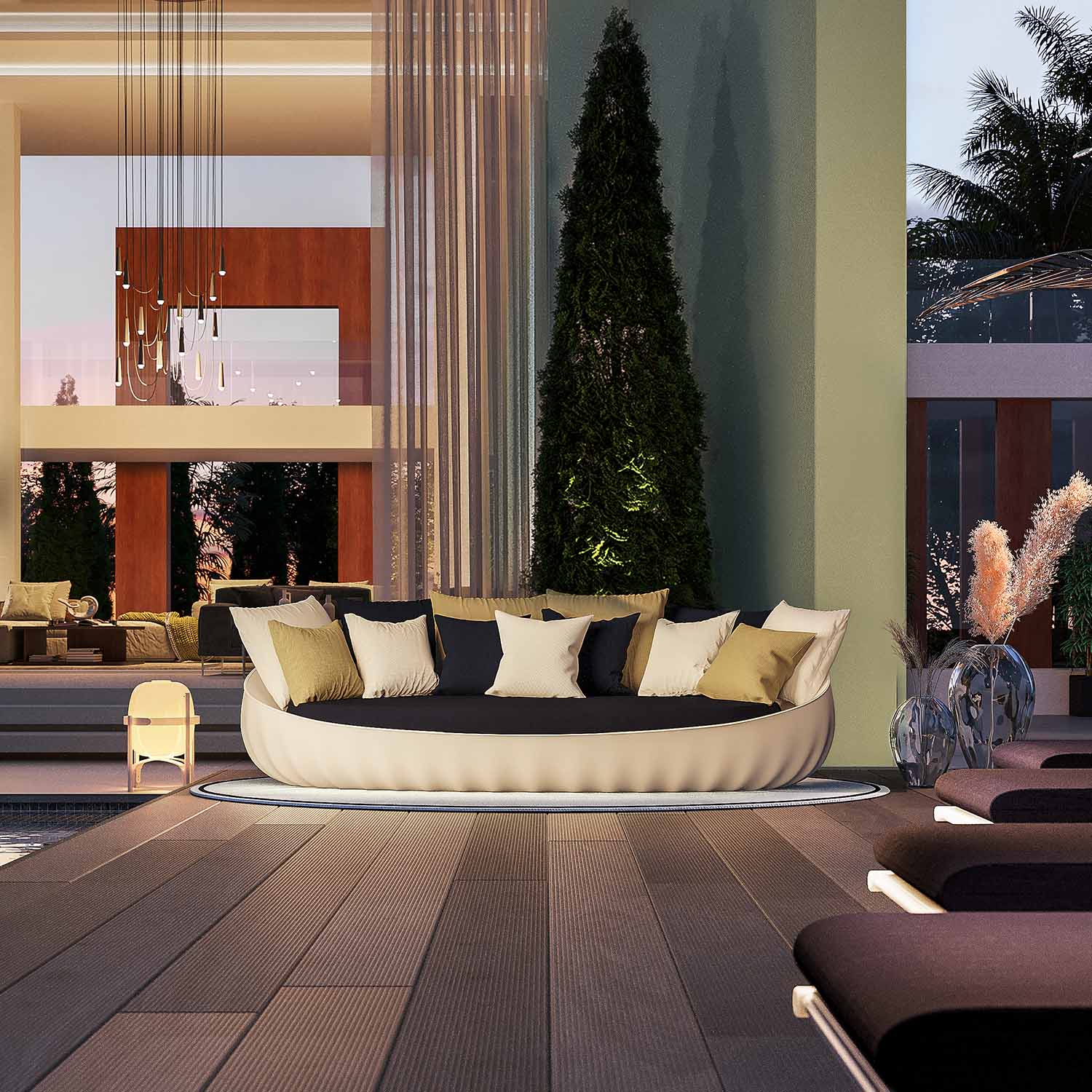 PEARL - Canapé d'extérieur haut de gamme design configurable