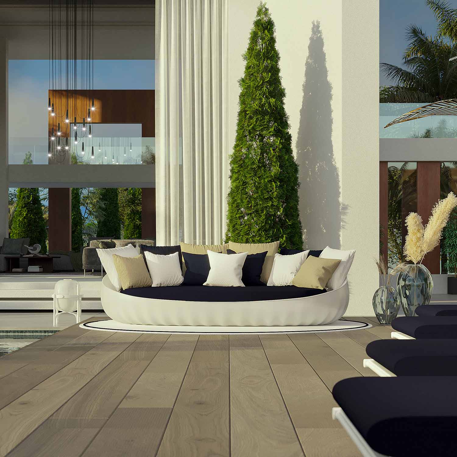 PEARL - Canapé d'extérieur haut de gamme design configurable