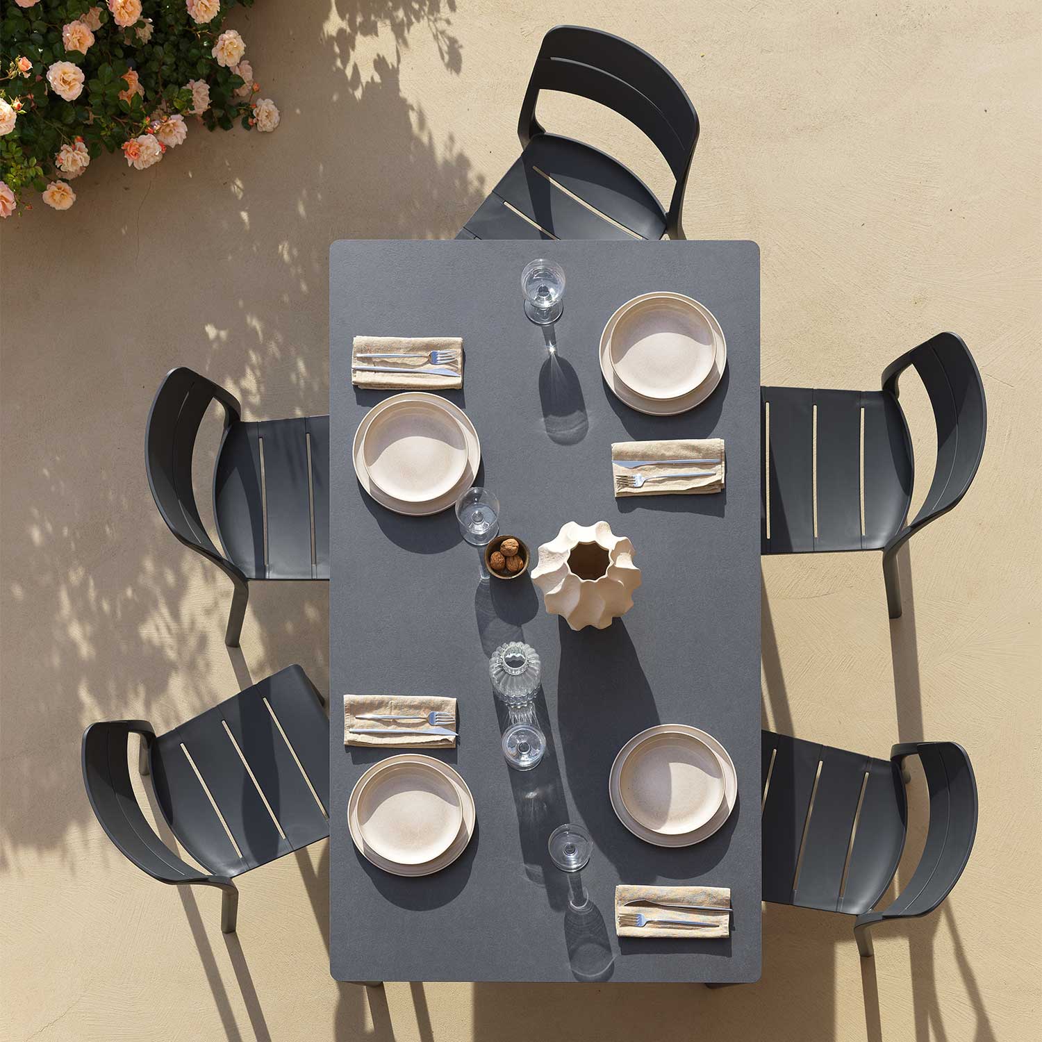 CASSIA Bistrot - Chaise d'extérieur design empilable