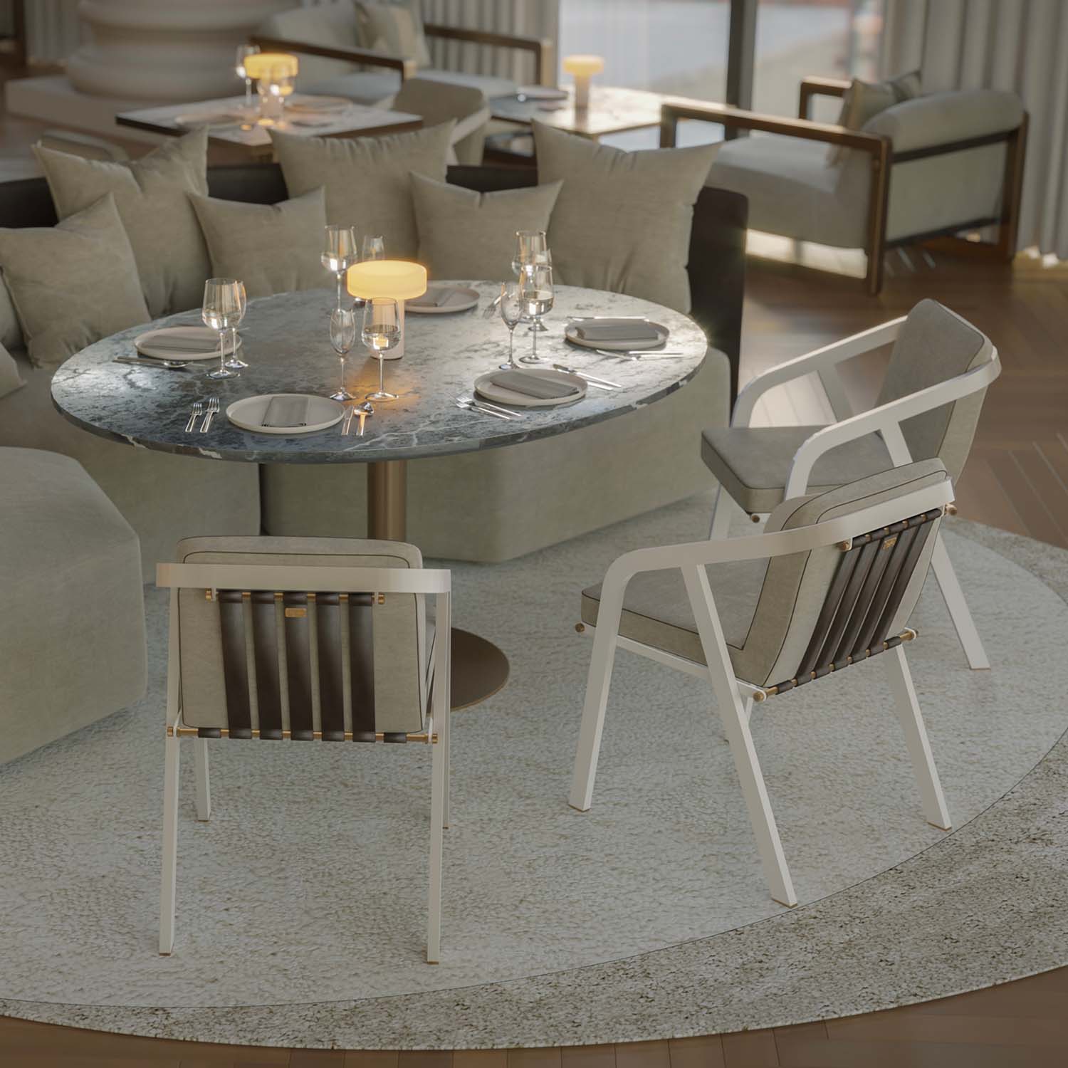 RIBBON Dining Chair - Chaise d'extérieur haut de gamme personnalisable