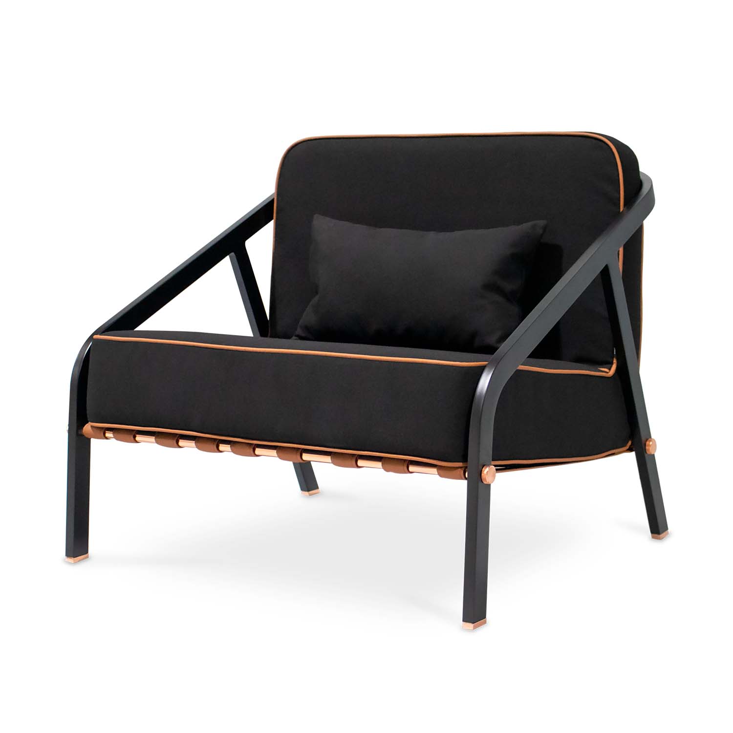 RIBBON Lounge Armchair - Fauteuil d'extérieur haut de gamme personnalisable
