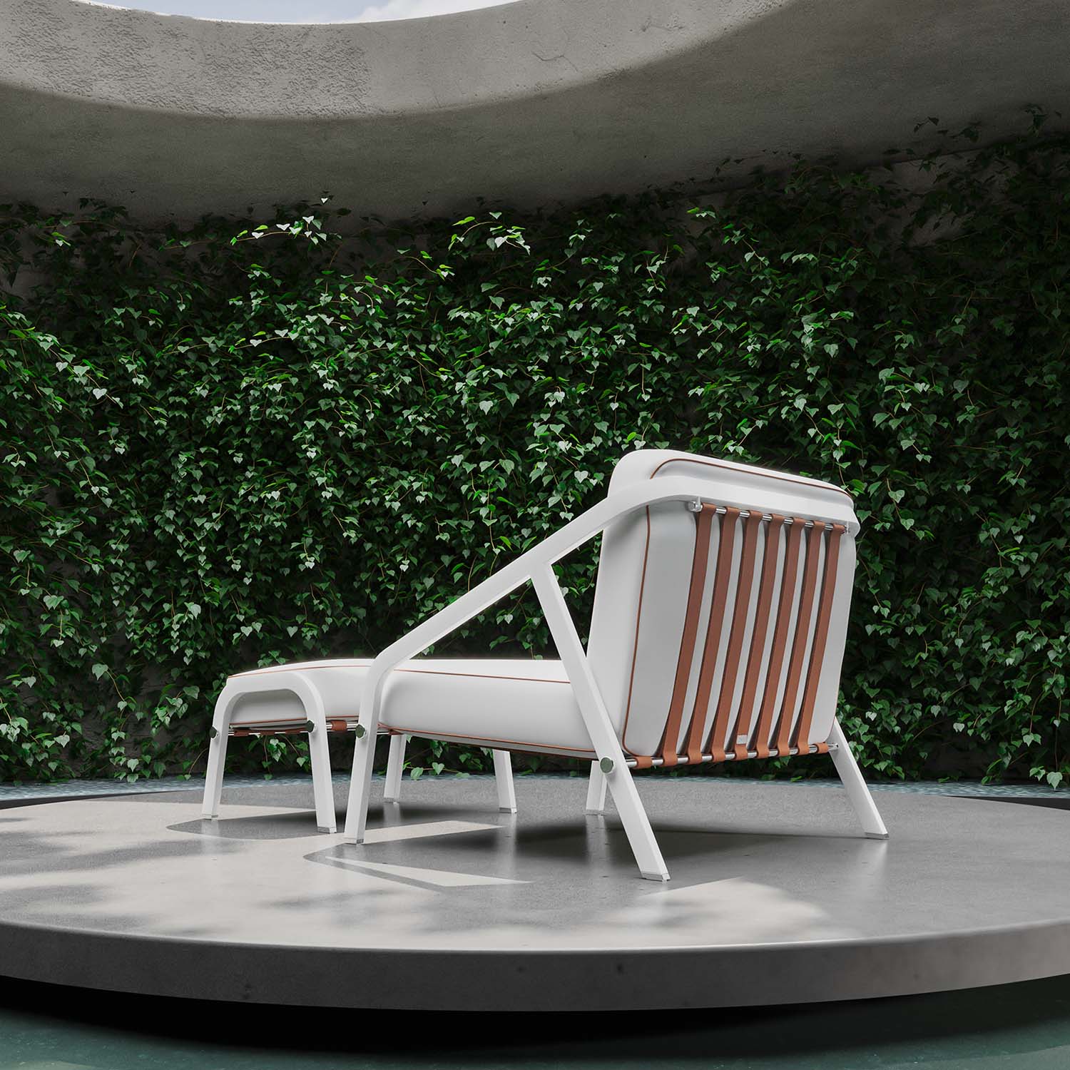 RIBBON Lounge Armchair - Fauteuil d'extérieur haut de gamme personnalisable