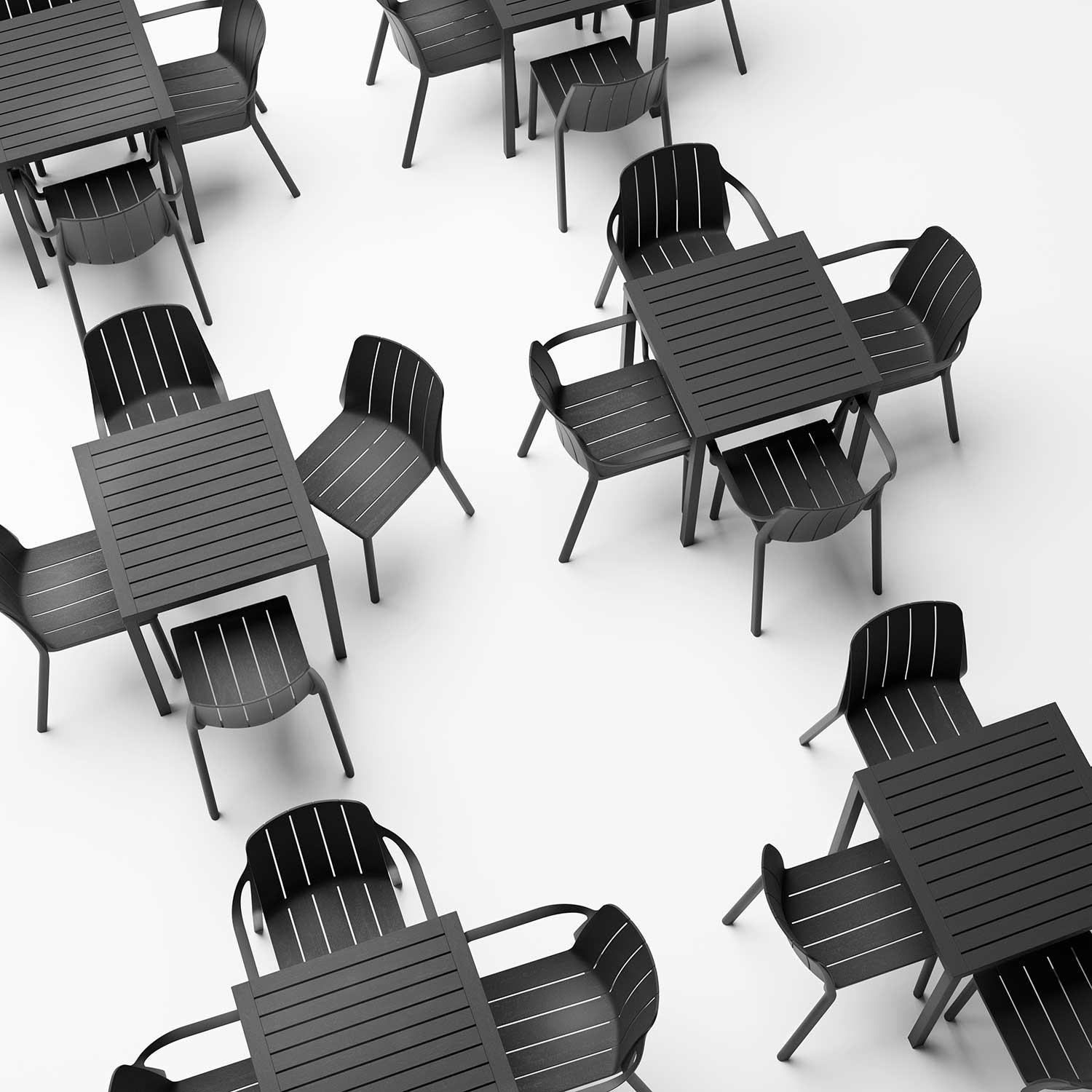 TIBERINA Bistrot - Stackable designer outdoor chair