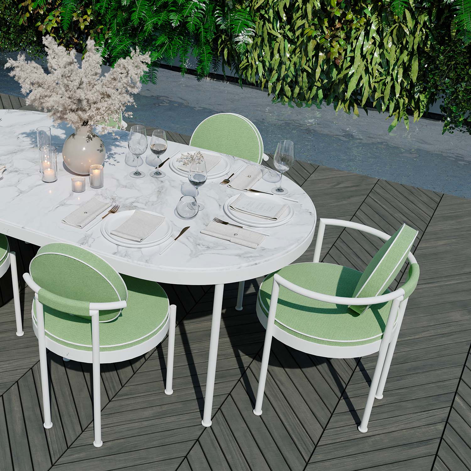 TRACE Dining Armchair - Fauteuil d'extérieur haut de gamme personnalisable