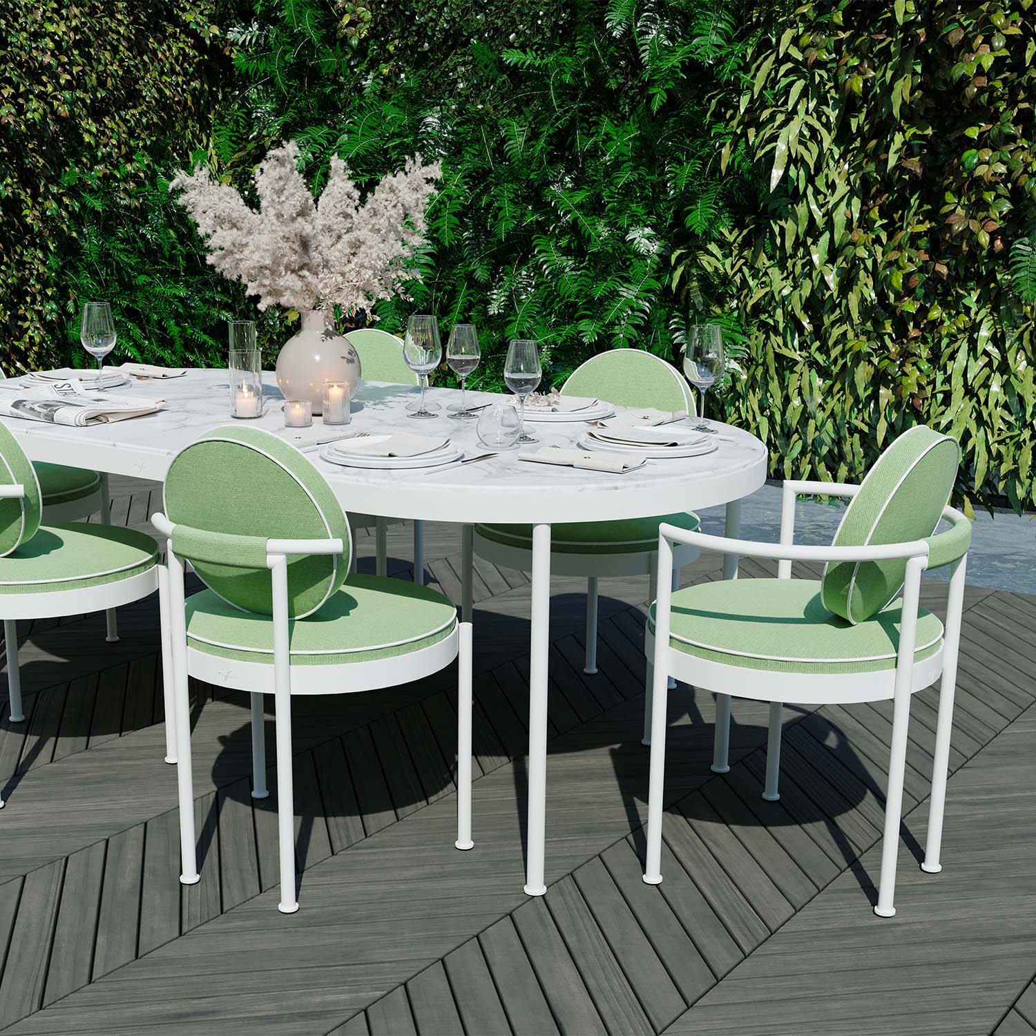 TRACE Dining Armchair - Fauteuil d'extérieur haut de gamme personnalisable