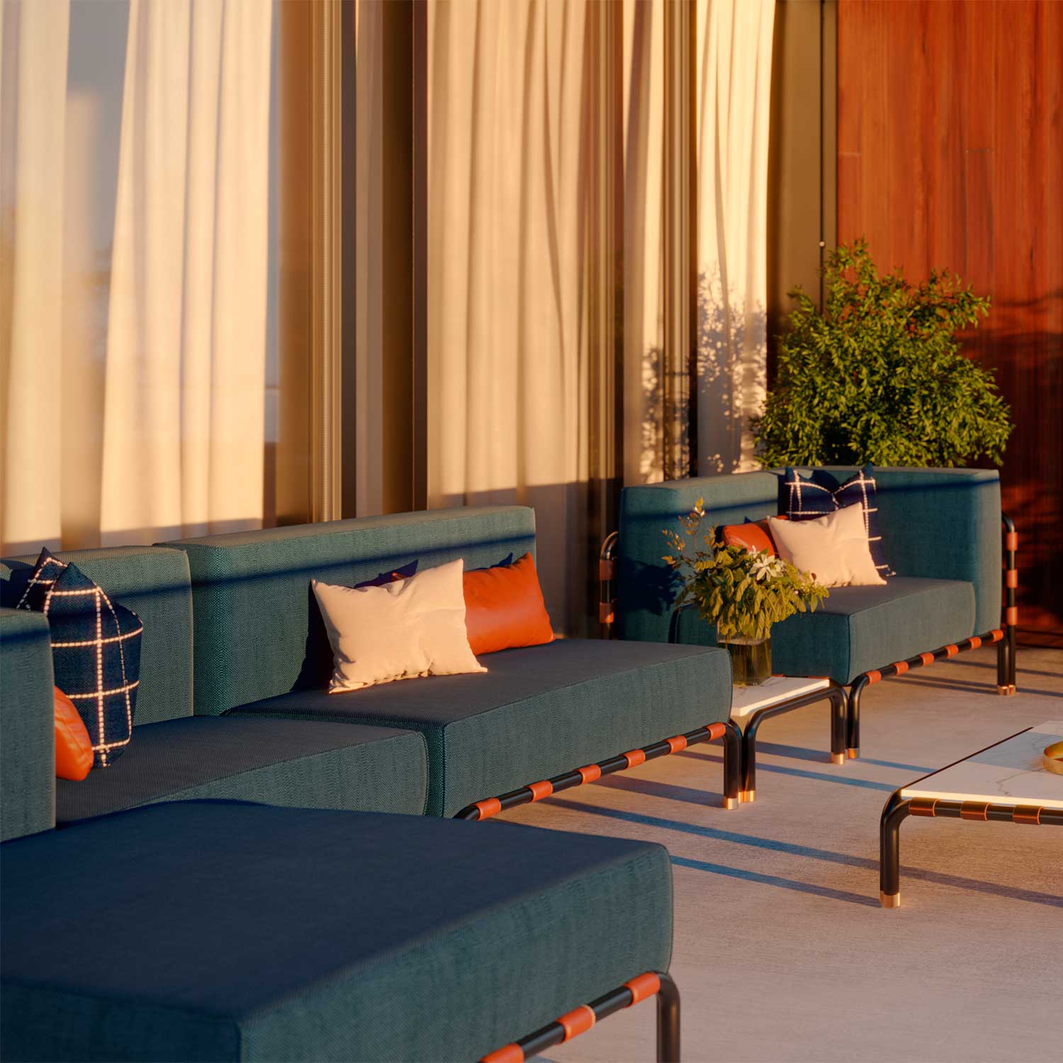 HOUND Modular Sofa - Canapé modulable d'extérieur haut de gamme personnalisable