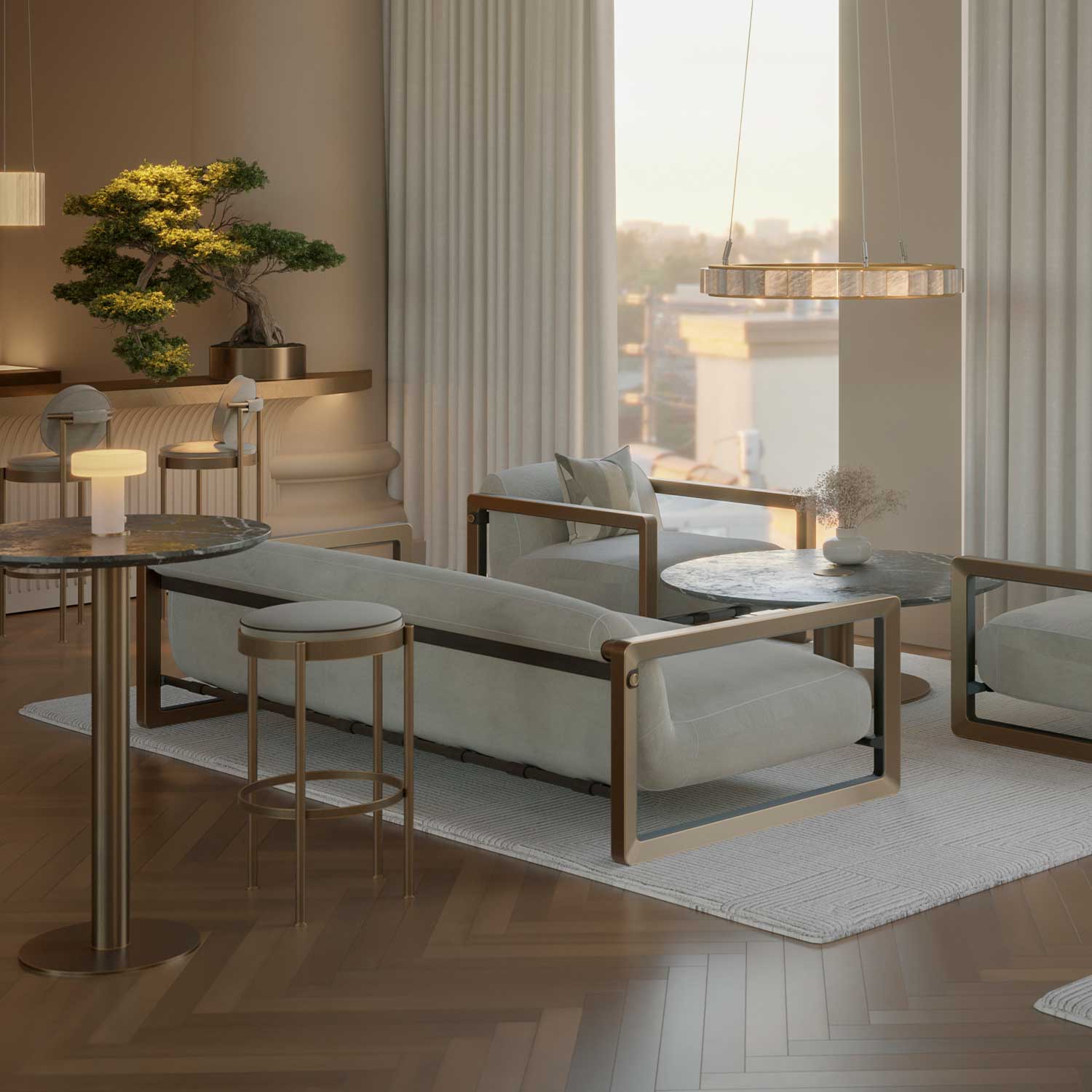 TRACE Bar Stool - Customizable high-end outdoor bar stool