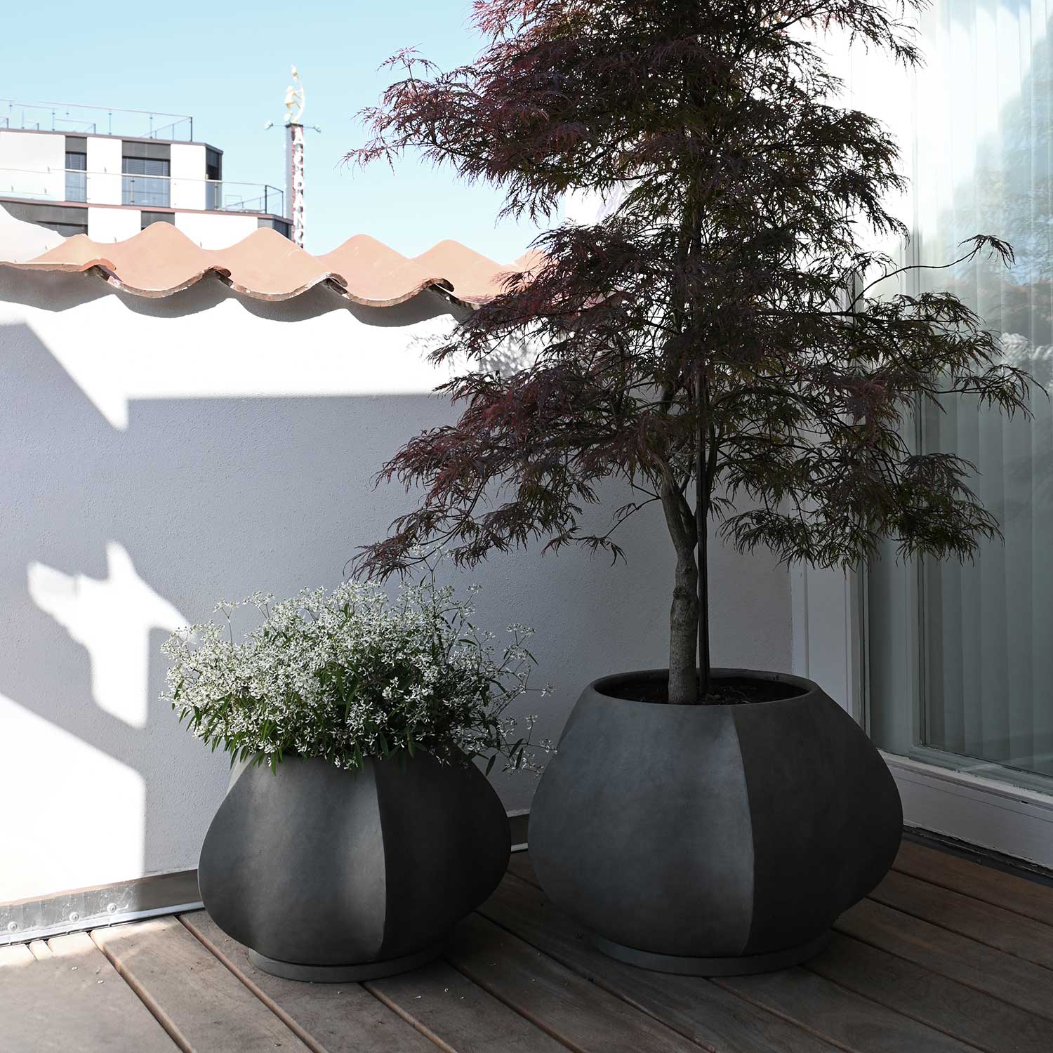 ARKET - Pot de fleur extérieur xxl design en béton fibré