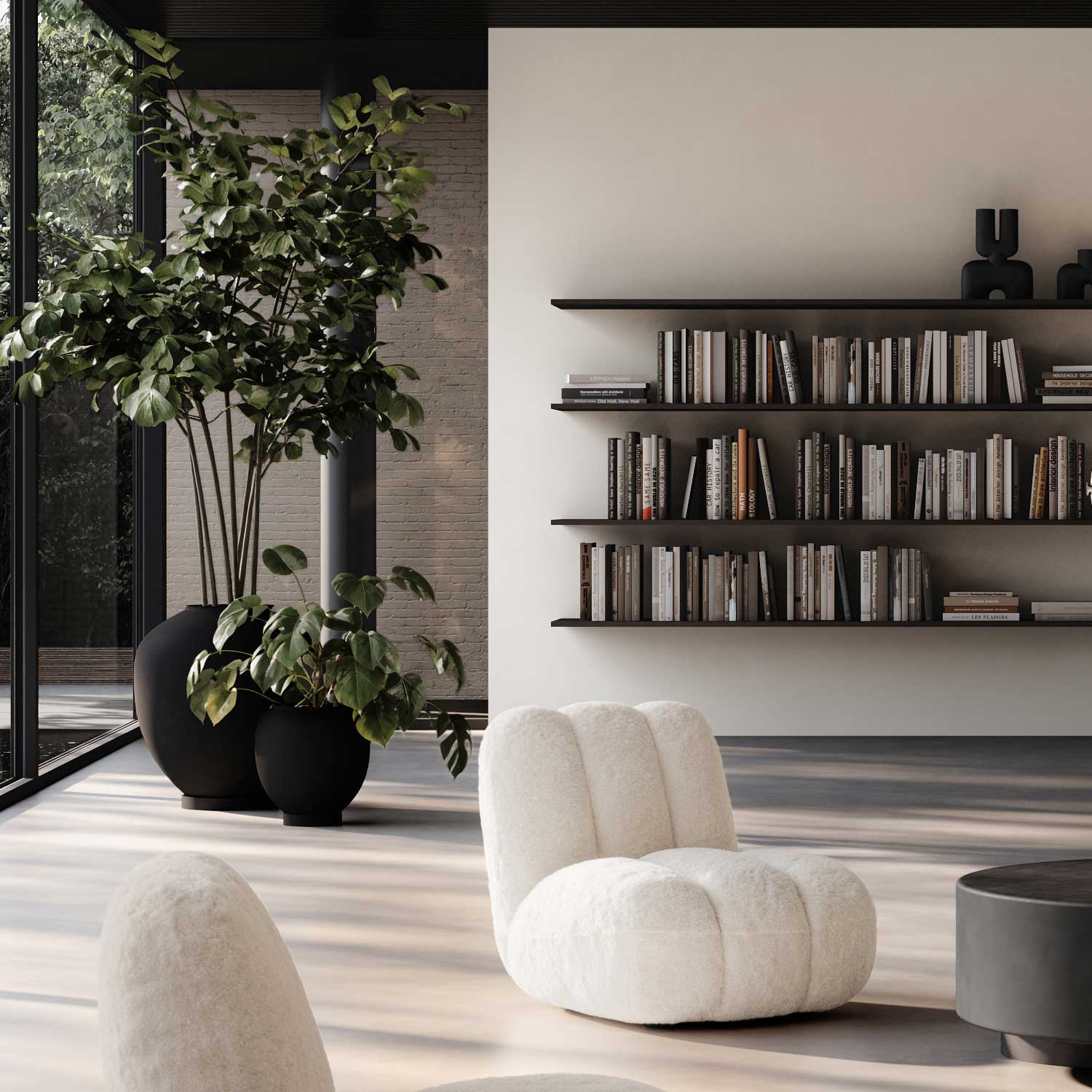 SUNAO - Vase exterieur design en béton fibré