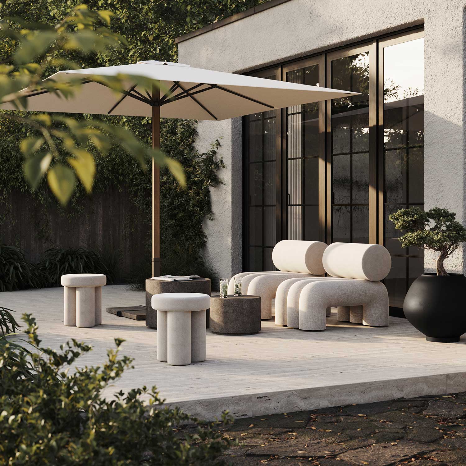 FOKU Chair - Fauteuil d'extérieur design en tissu haut de gamme