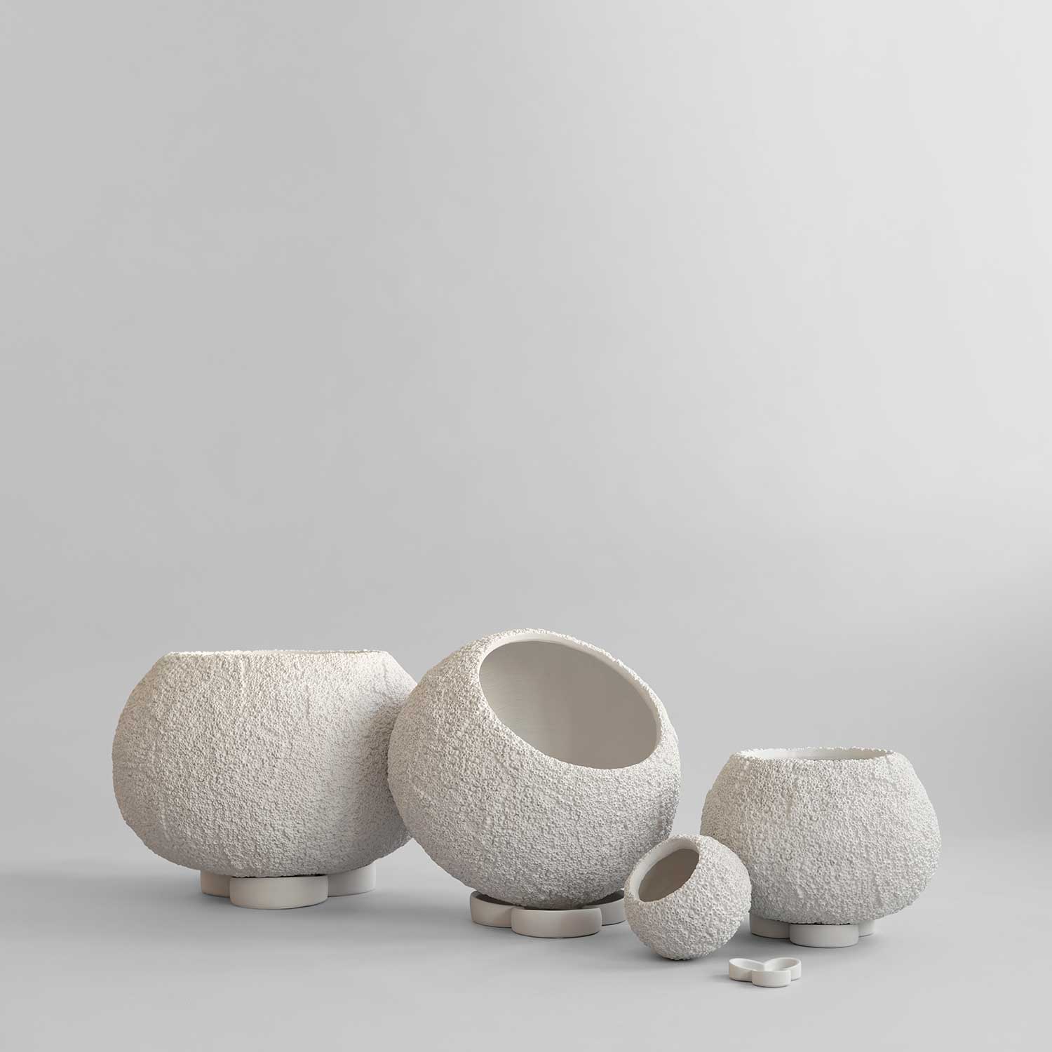 URCHIN - Grand pot de fleur design d'extérieur en béton fibré